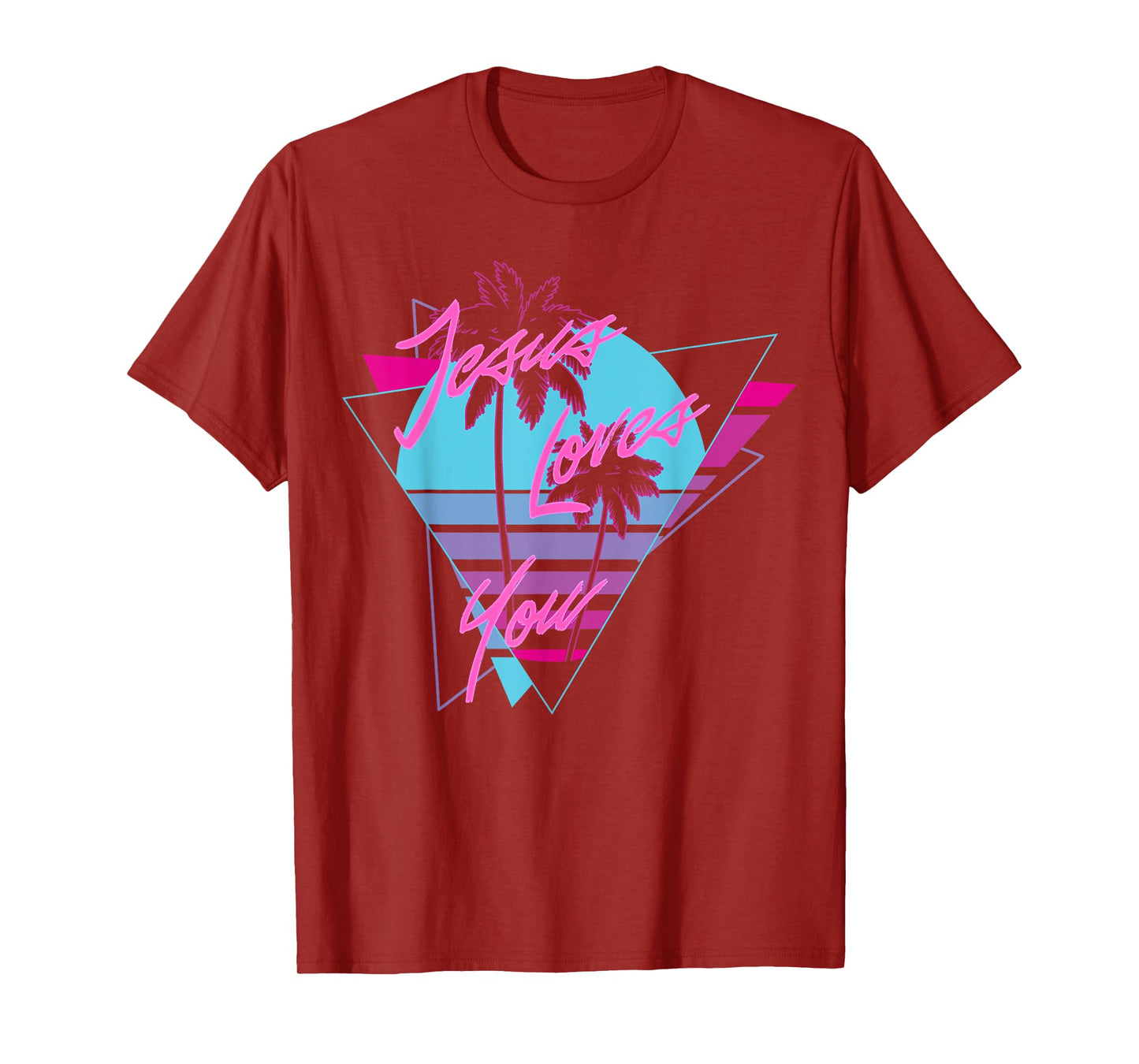 Jesus Loves You 80's Vaporwave Aesthetic Christian T-Shirt