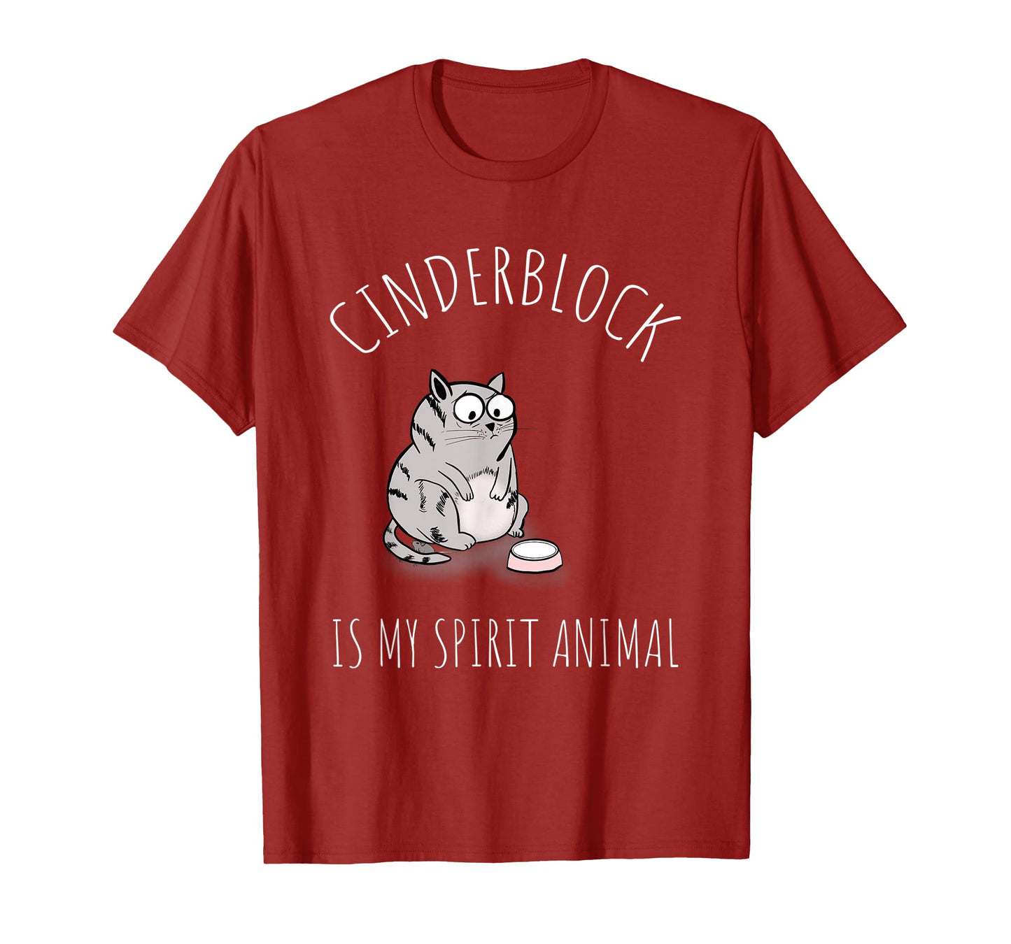 Cinderblock Fat Cat Is My Spirit Animal Gym Motivation T-Shirt for Men Women Kids