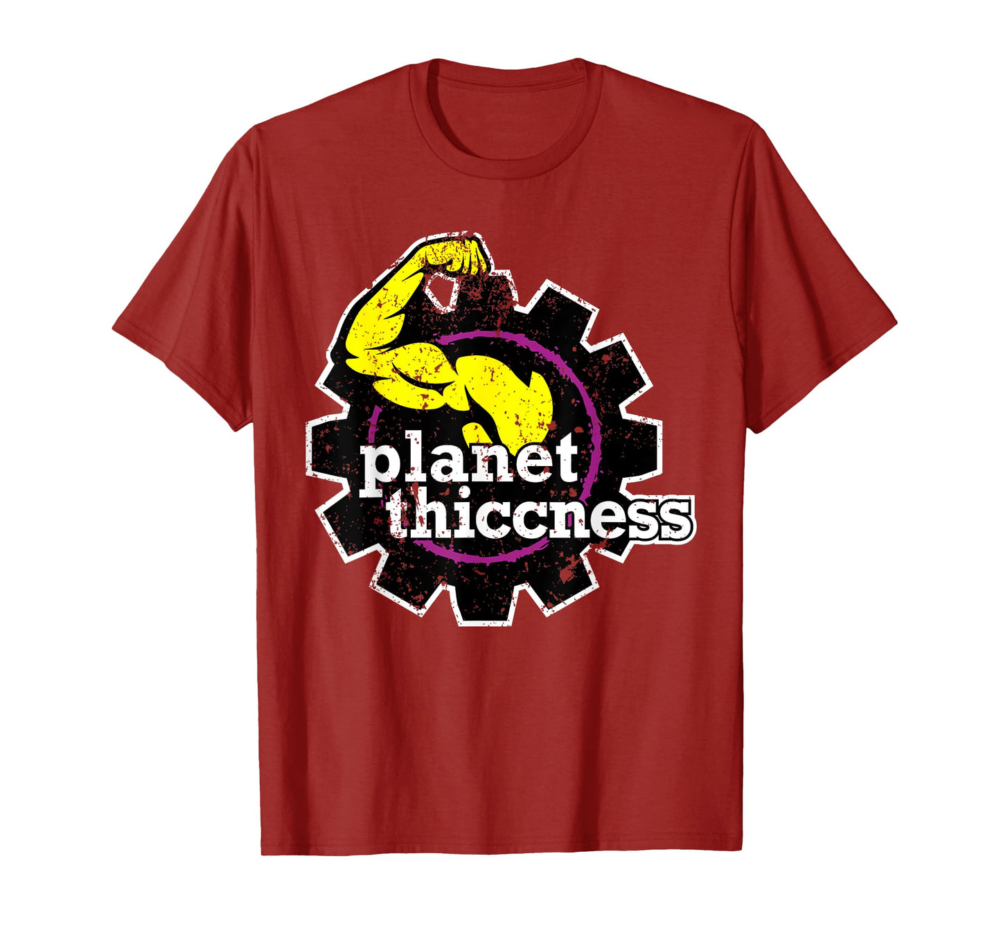 Planet Thiccness Gym Thickness Funny Joke Workout Lover T-Shirt