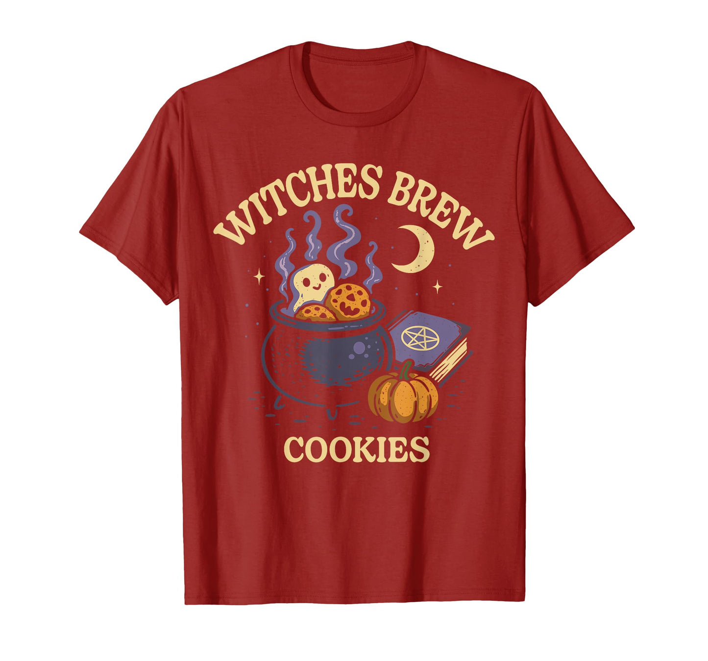 Halloween Witch Cauldron Witches Brew Cookies Funny Ghost T-Shirt