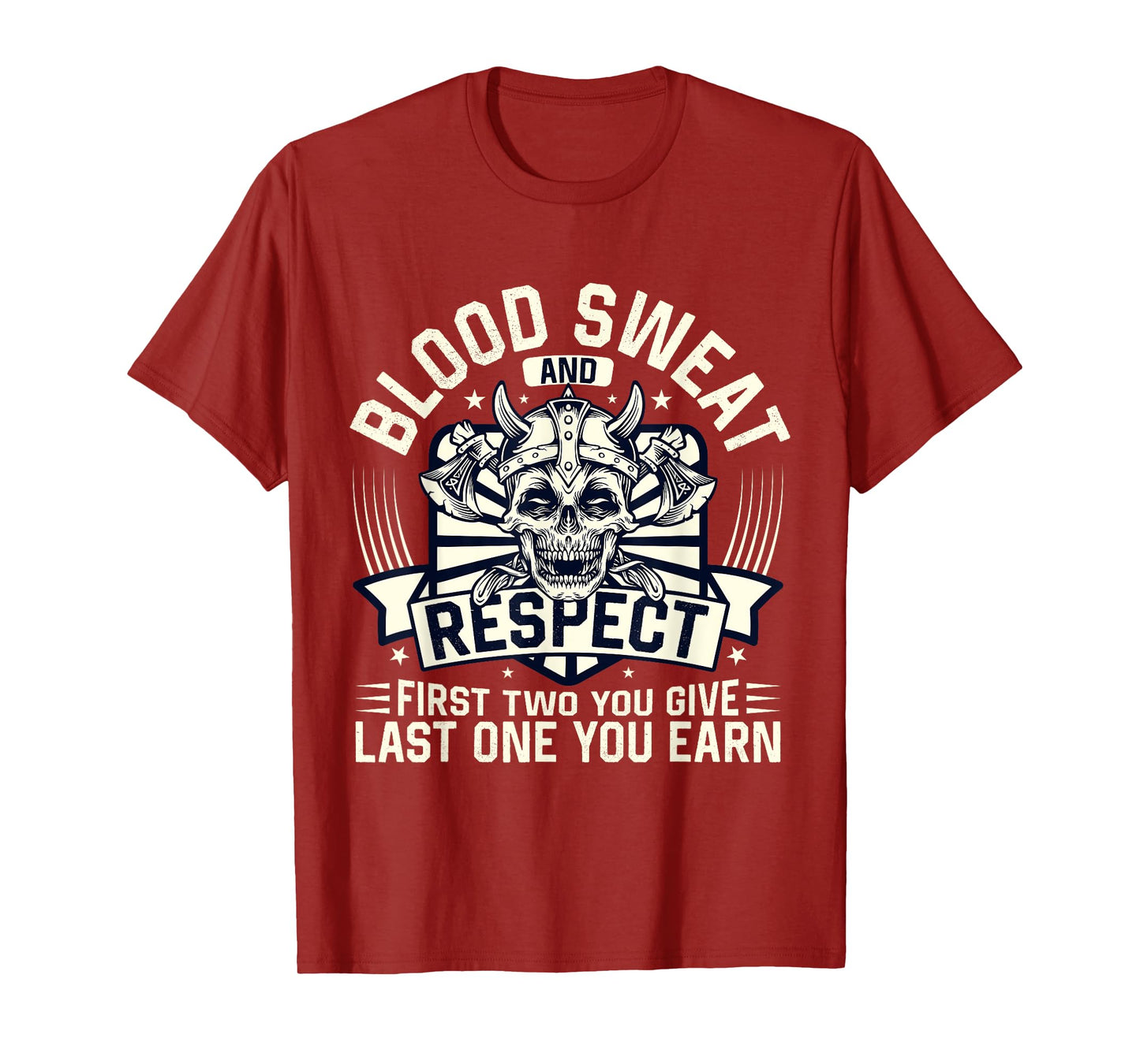 Blood Sweat Respect Powerlifting Fitness Gym Weightlifting T-Shirt