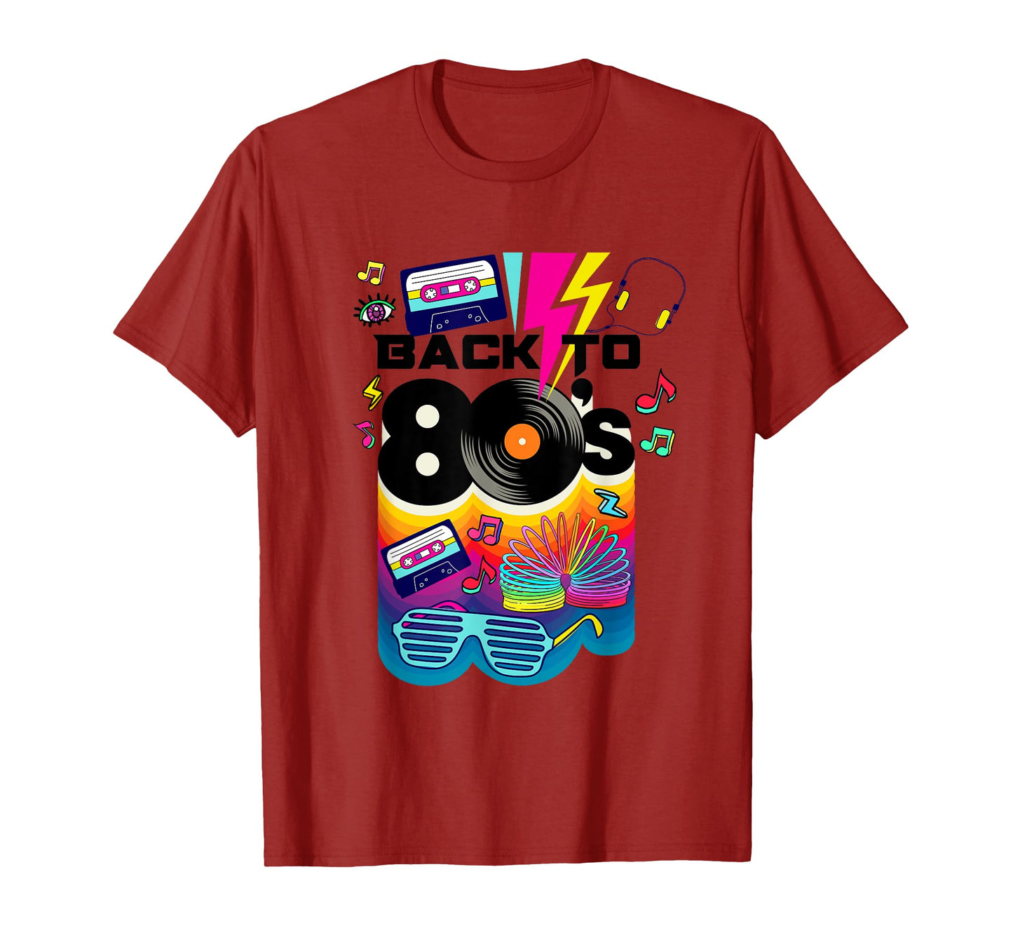 Vintage Retro Back To 80's Tees I Love 80's Graphic Design T-Shirt