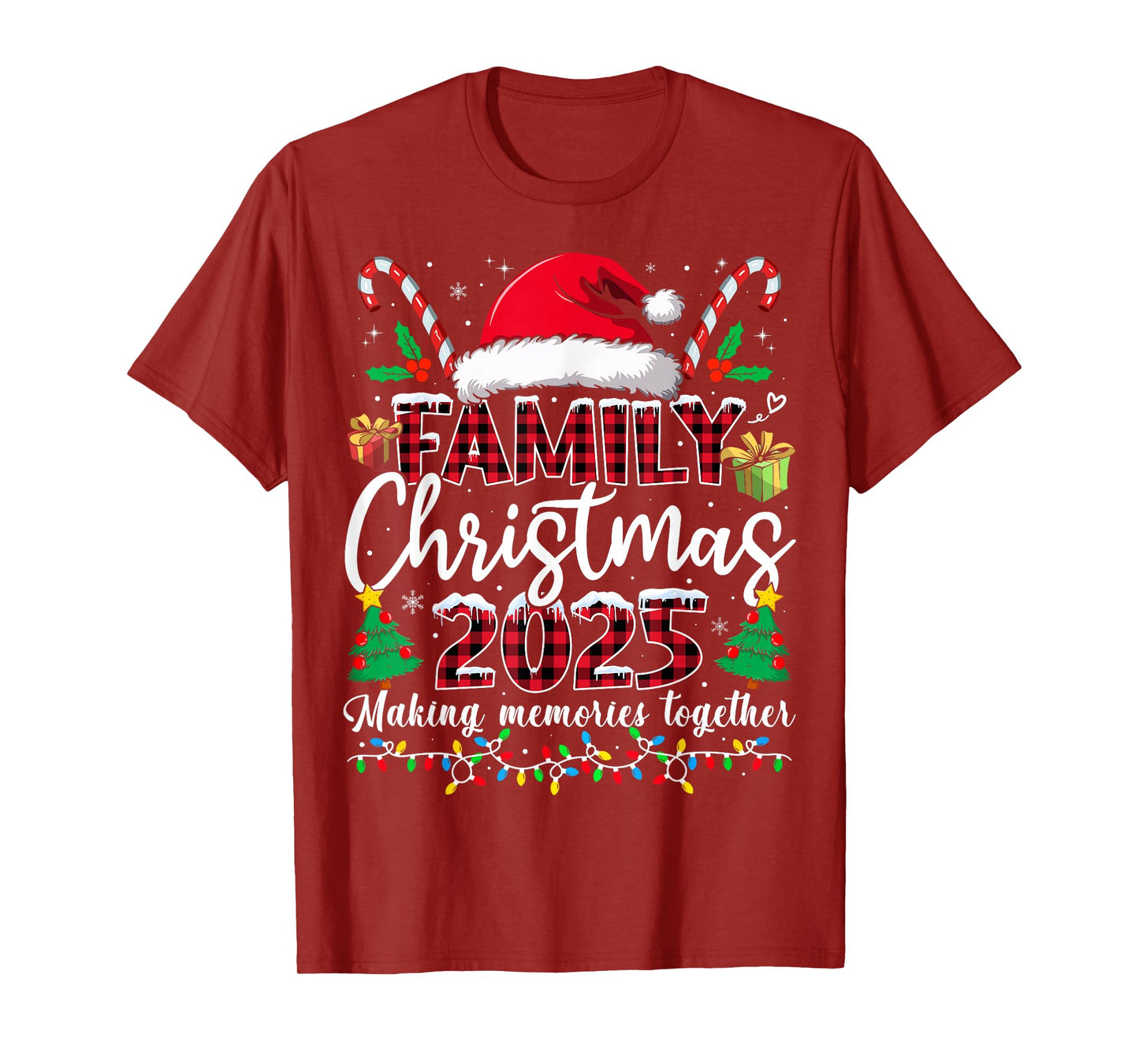 Family Christmas 2025 Matching Outfit Xmas Squad Santa T-Shirt
