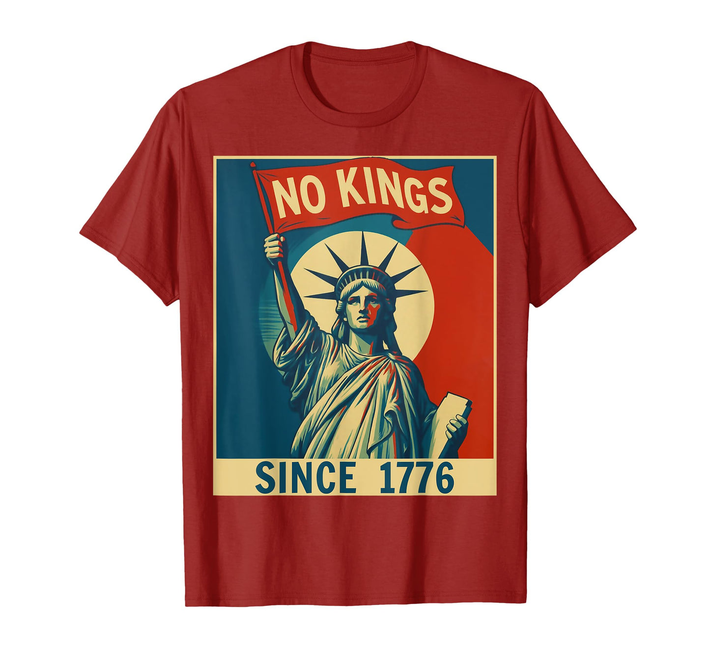 No Kings In America Since 1776 Statue Of Liberty Vintage T-Shirt