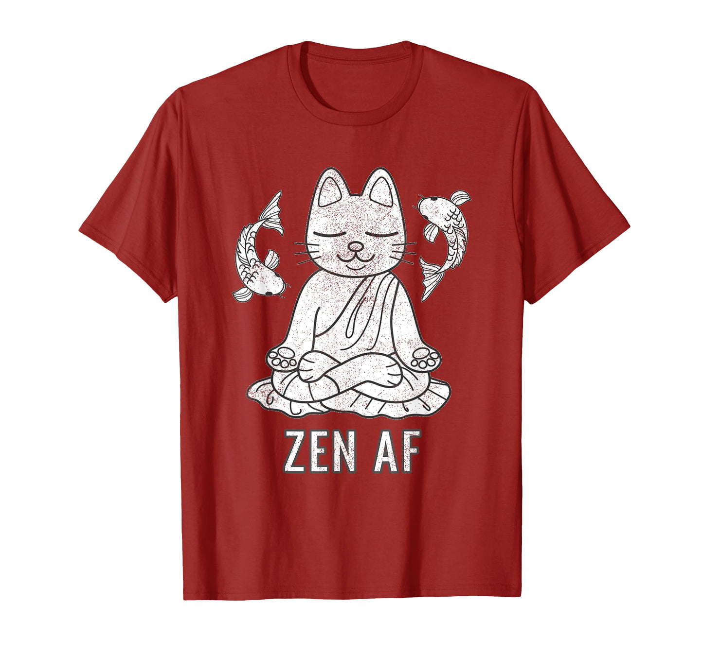 Zen AF Funny Meditating Cat Spiritual Yoga Gift For Women T-Shirt
