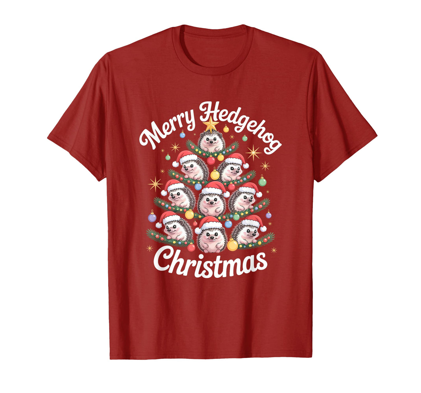 Hedgehog Christmas Tree T-Shirt