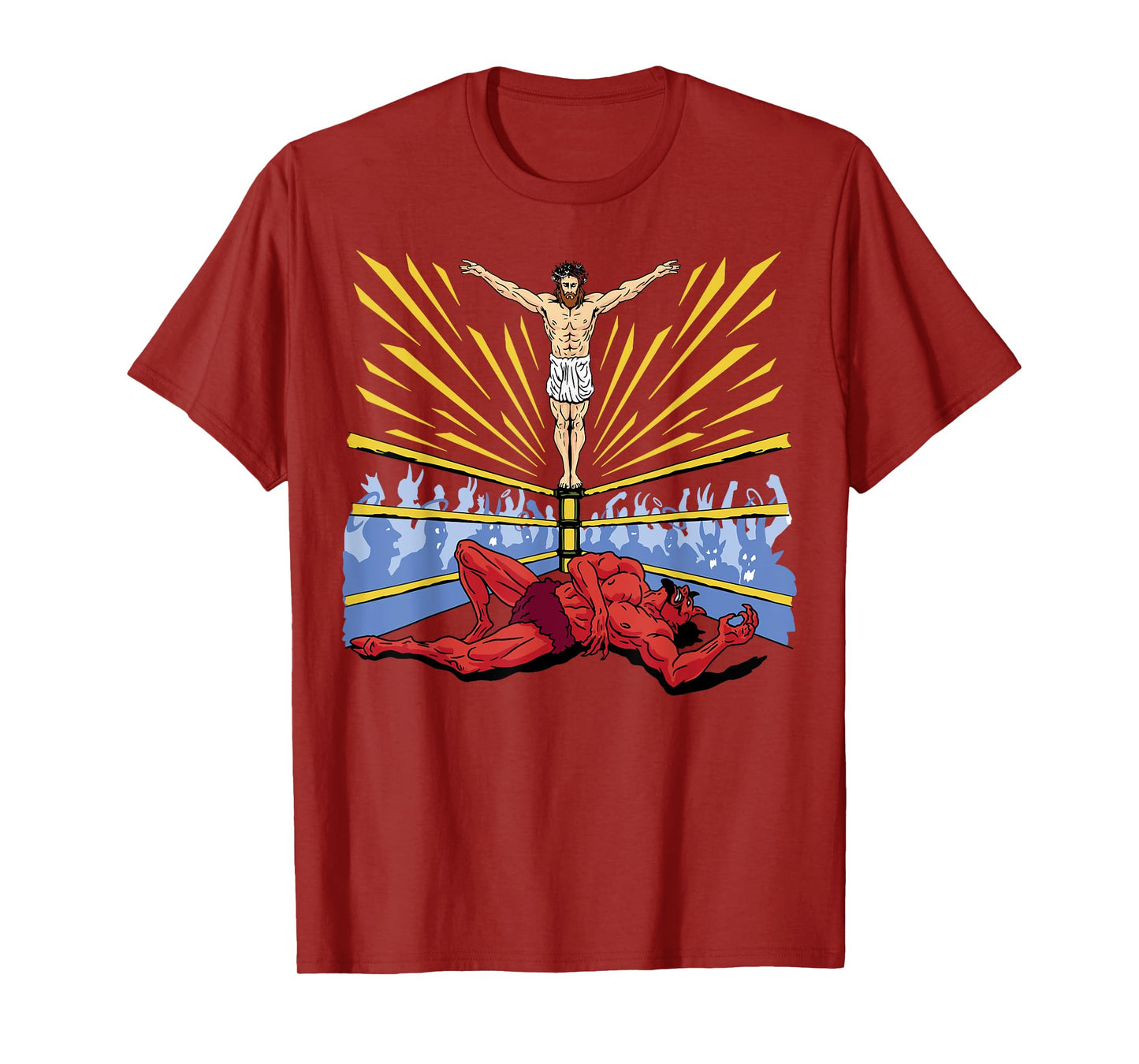 Jesus Wrestling Satan T-Shirt