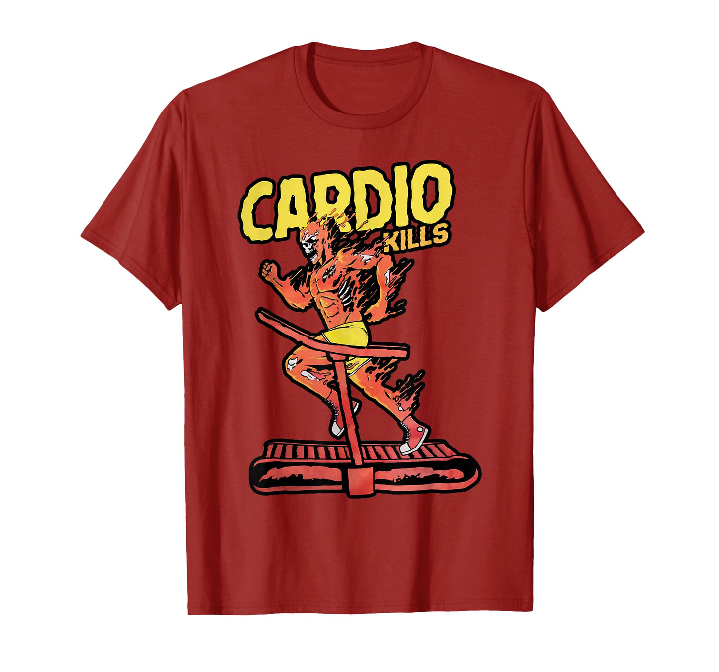 Cardio Kills Skeleton Skull Funny Running Marathon Runner T-Shirt