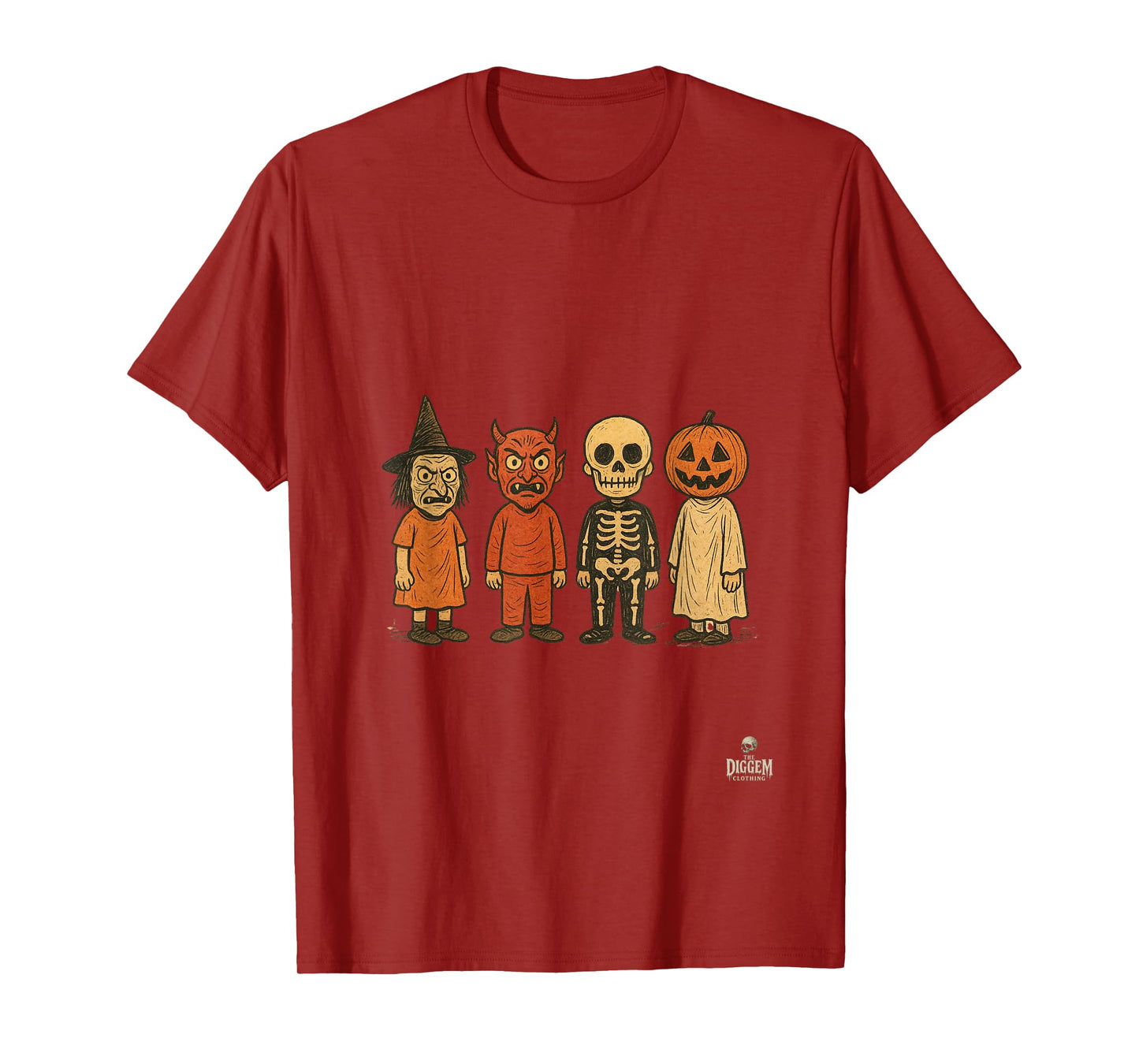 Vintage Halloween Kids in Classic Costumes T-Shirt