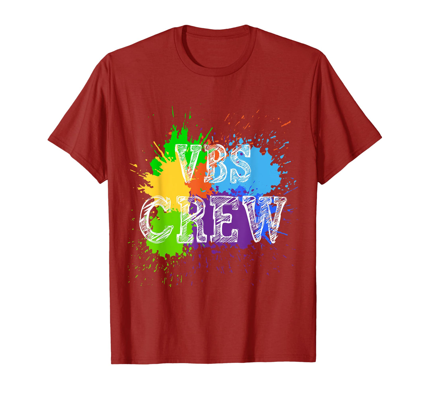VBS Crew Design Paint Splatter Vacation Bible School Apparel T-Shirt