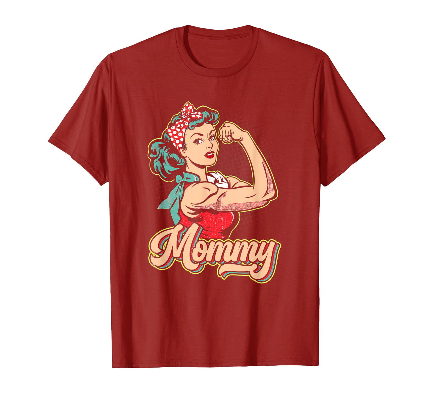 Mommy Muscle Retro Weightlifting And Bodybuilding Gym Mom T-Shirt