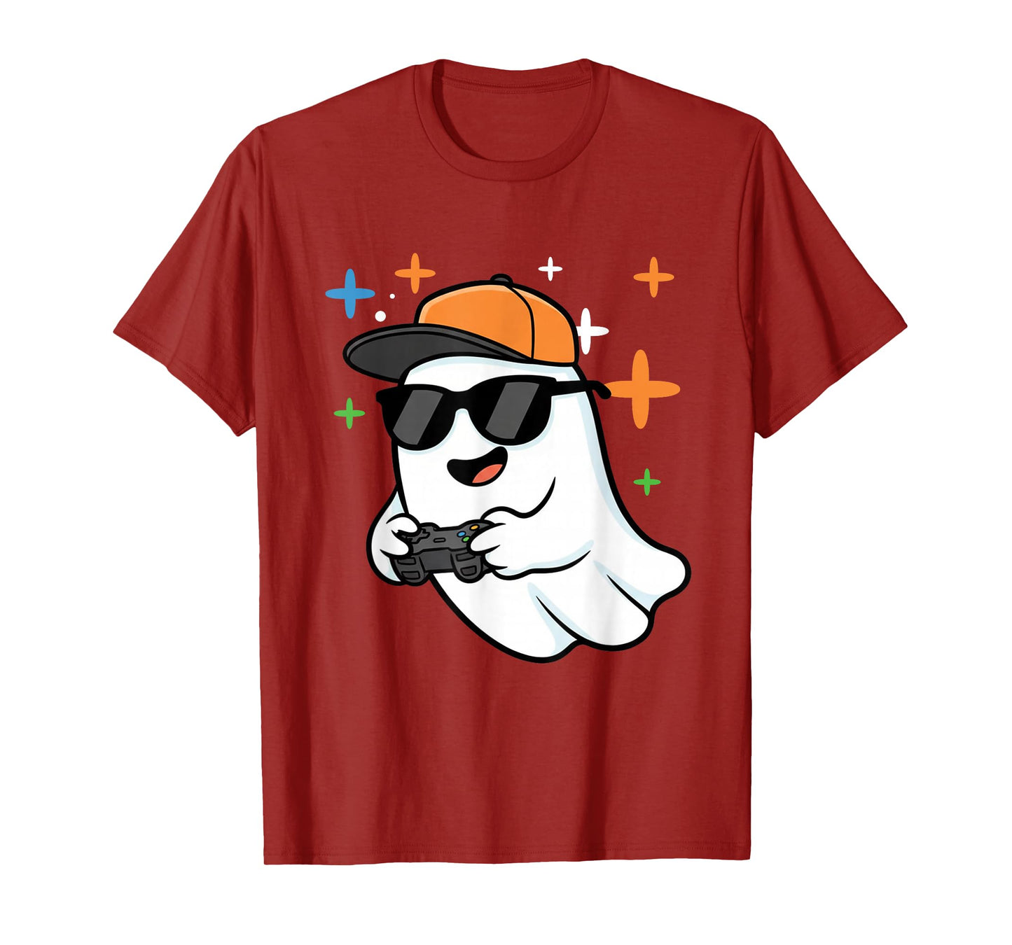 Halloween Boys Kids Ghost Gamer Scary Costume Gaming Men T-Shirt