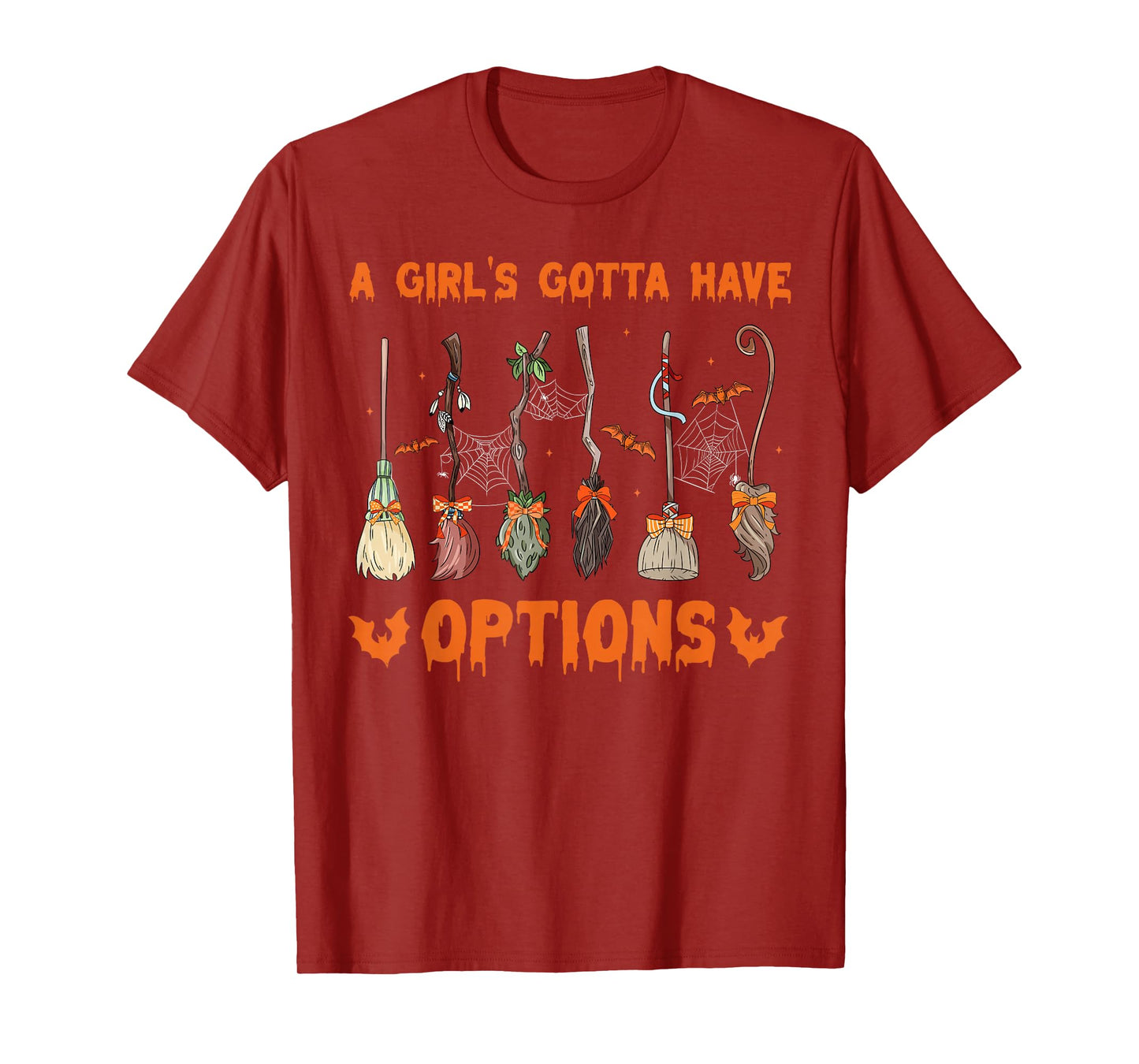 Retro A Girl’s Gotta Have Options Spooky Witches Halloween T-Shirt