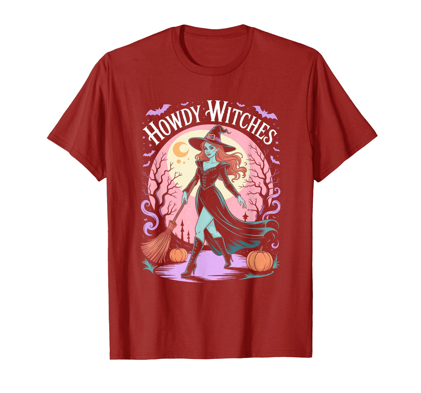 Howdy Witches Witch Halloween Costume Spooky Season Womens T-Shirt