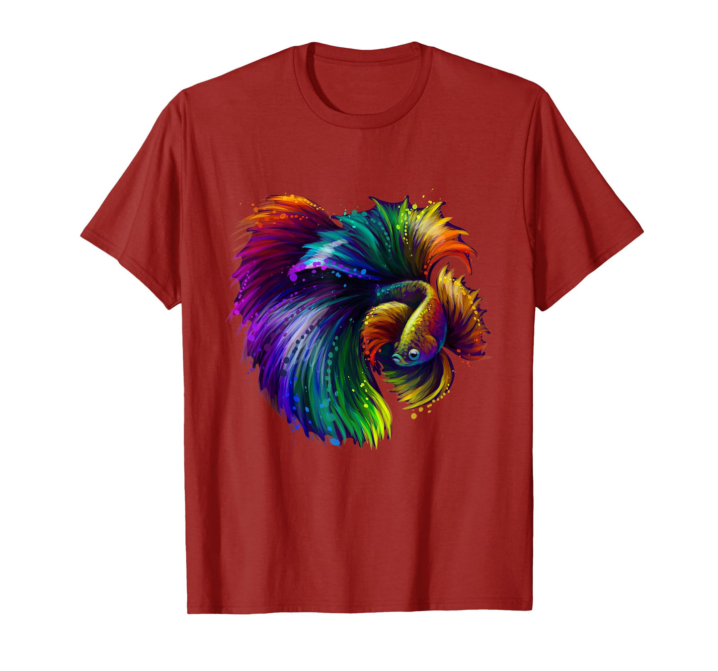 Tropical Colorful Fish Illustration Novelty Graphic Designs T-Shirt