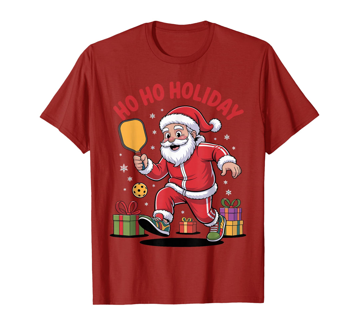 Santa Playing Pickleball Funny Holiday Christmas Xmas Pajama T-Shirt