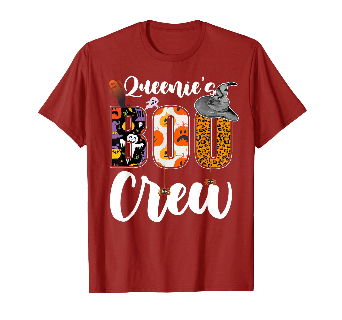 Queenie's Boo Crew Halloween Grandma Grandkids Matching T-Shirt