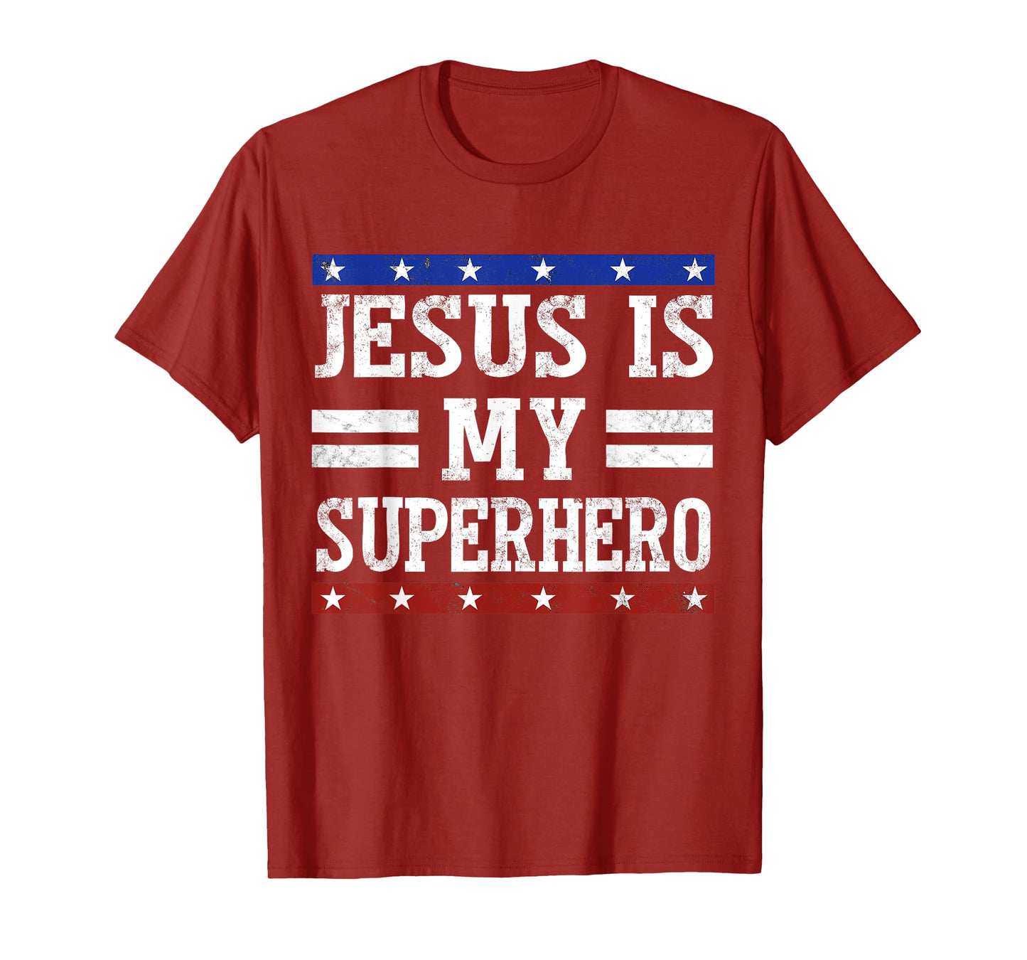 Vintage Jesus is My Superhero Fun Christian Religious T-Shirt