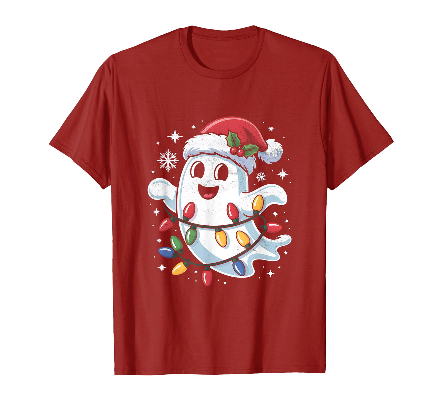 Ghost Christmas Spooky Santa T-Shirt