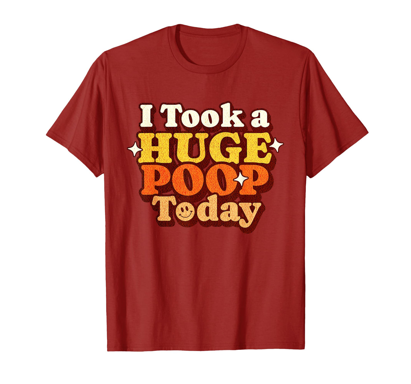 Funny Ironic Sarcastic Sayings Cynical Unique Tees I Took A Huge Poop Today Lol Funny Toilet Adult Humor Meme Unisex-Adults Black X-Small Modern U-Neck Short Sleeve T-Shirt
