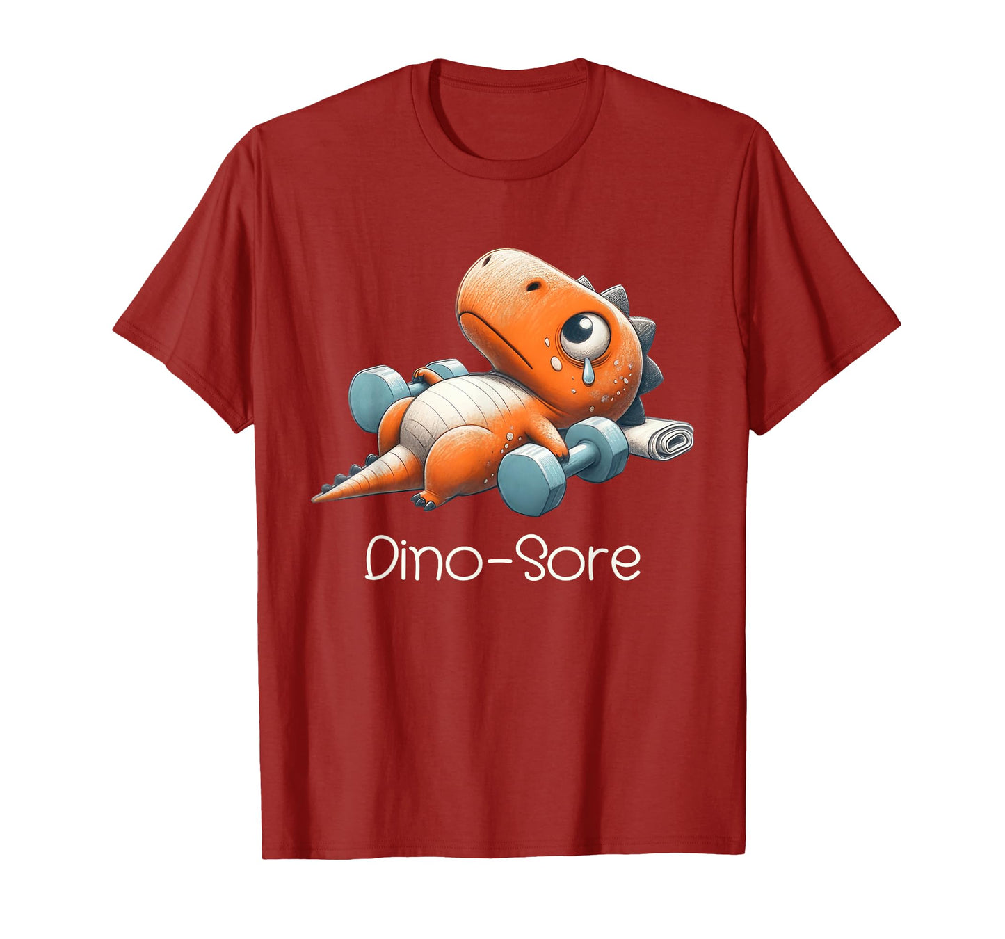 Funny Gym Workout Dinosaur Weight Lifting Gym Dino Sore T-Shirt