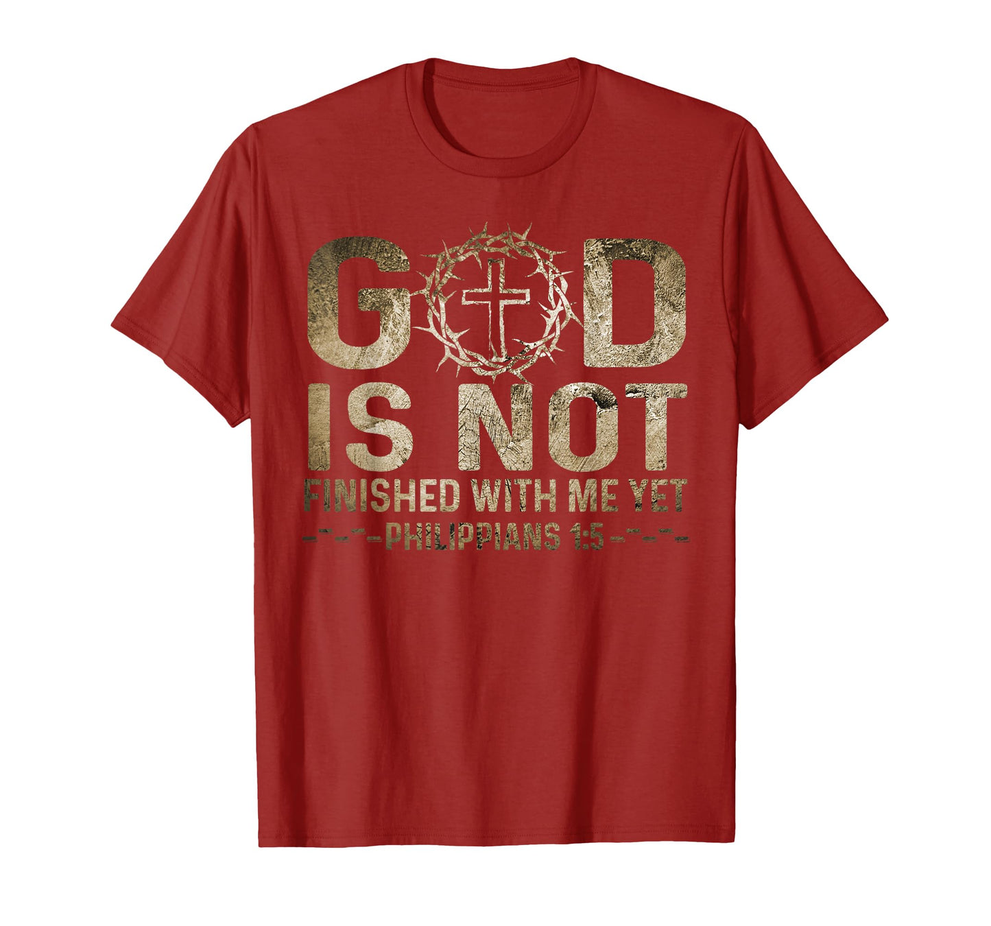 Retro God Is Not Finished With Me Yet Christian Religious T-Shirt