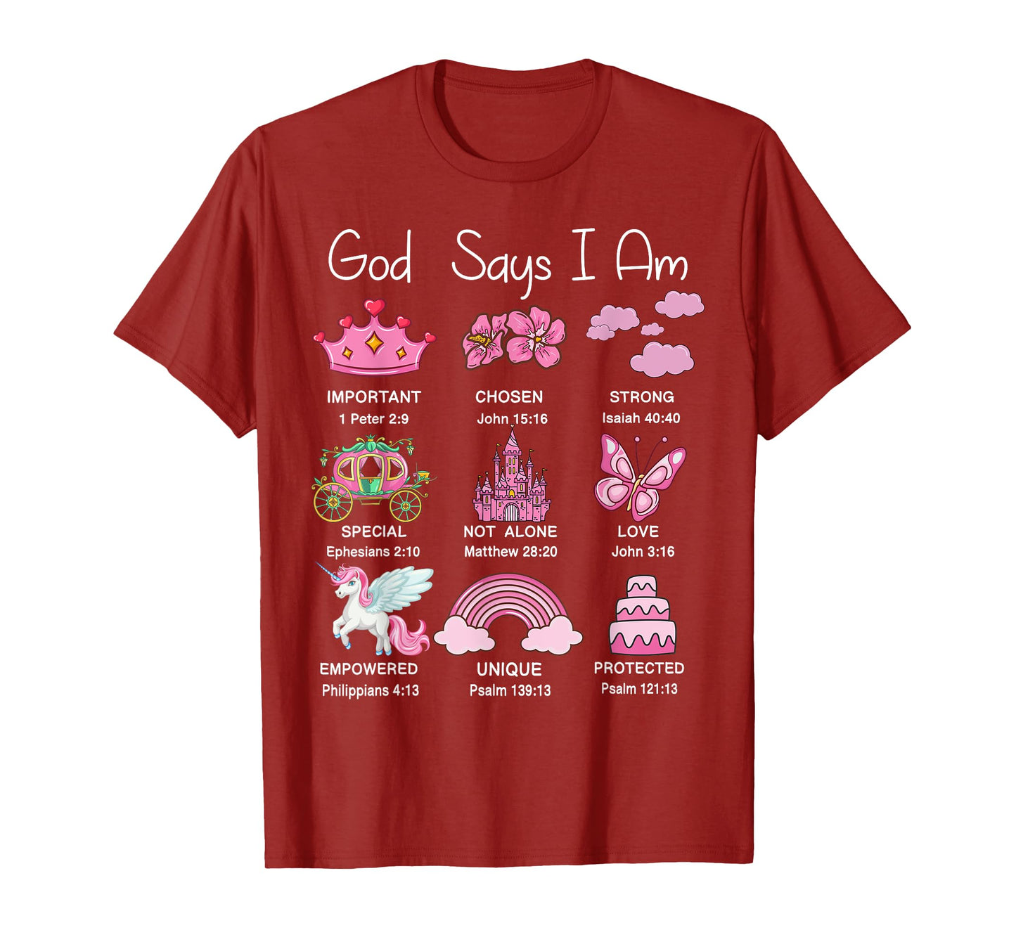 Christian God Say I Am Princess Jesus Kids Teen Girl Toddler T-Shirt