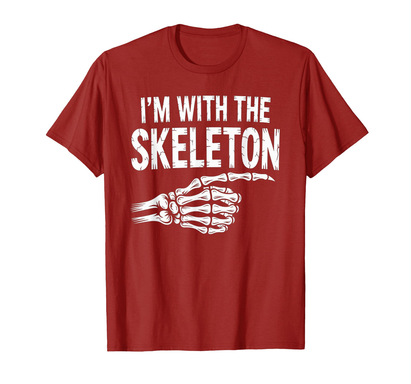 I'm with Skeleton Halloween Costume Couples Matching Gifts T-Shirt