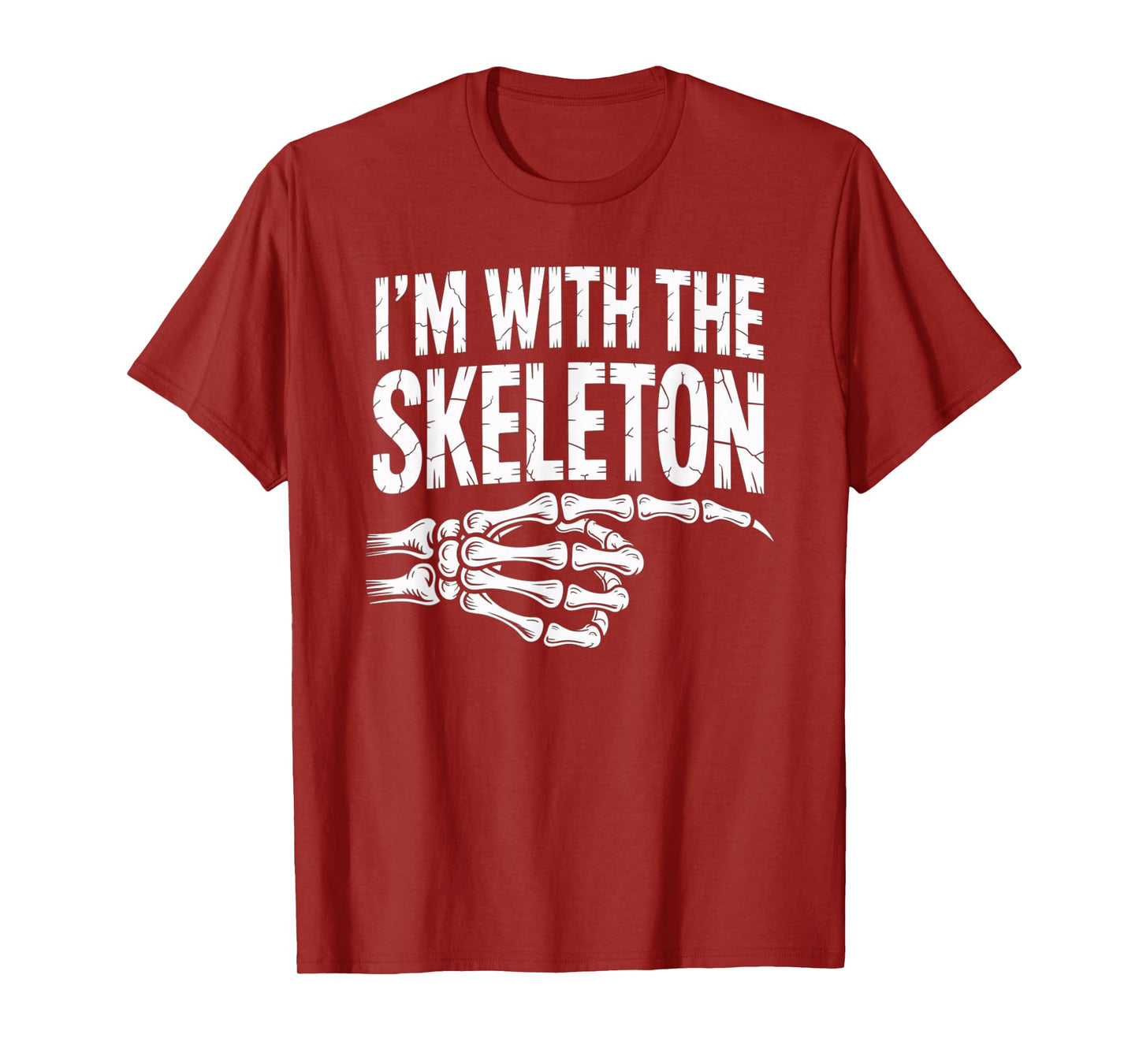 I'm with Skeleton Halloween Costume Couples Matching Gifts T-Shirt