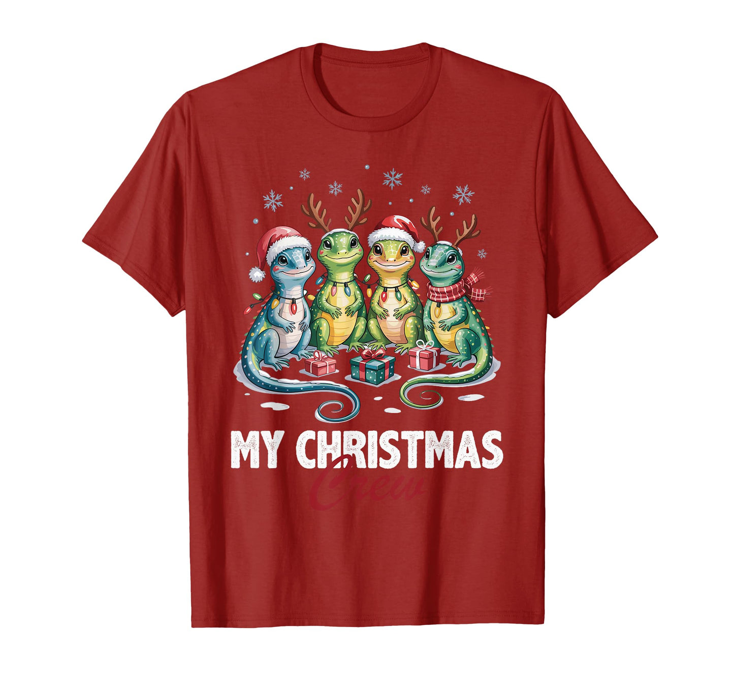 Lizard Christmas Crew Cute Pet Lovers Funny Holiday Pajama T-Shirt