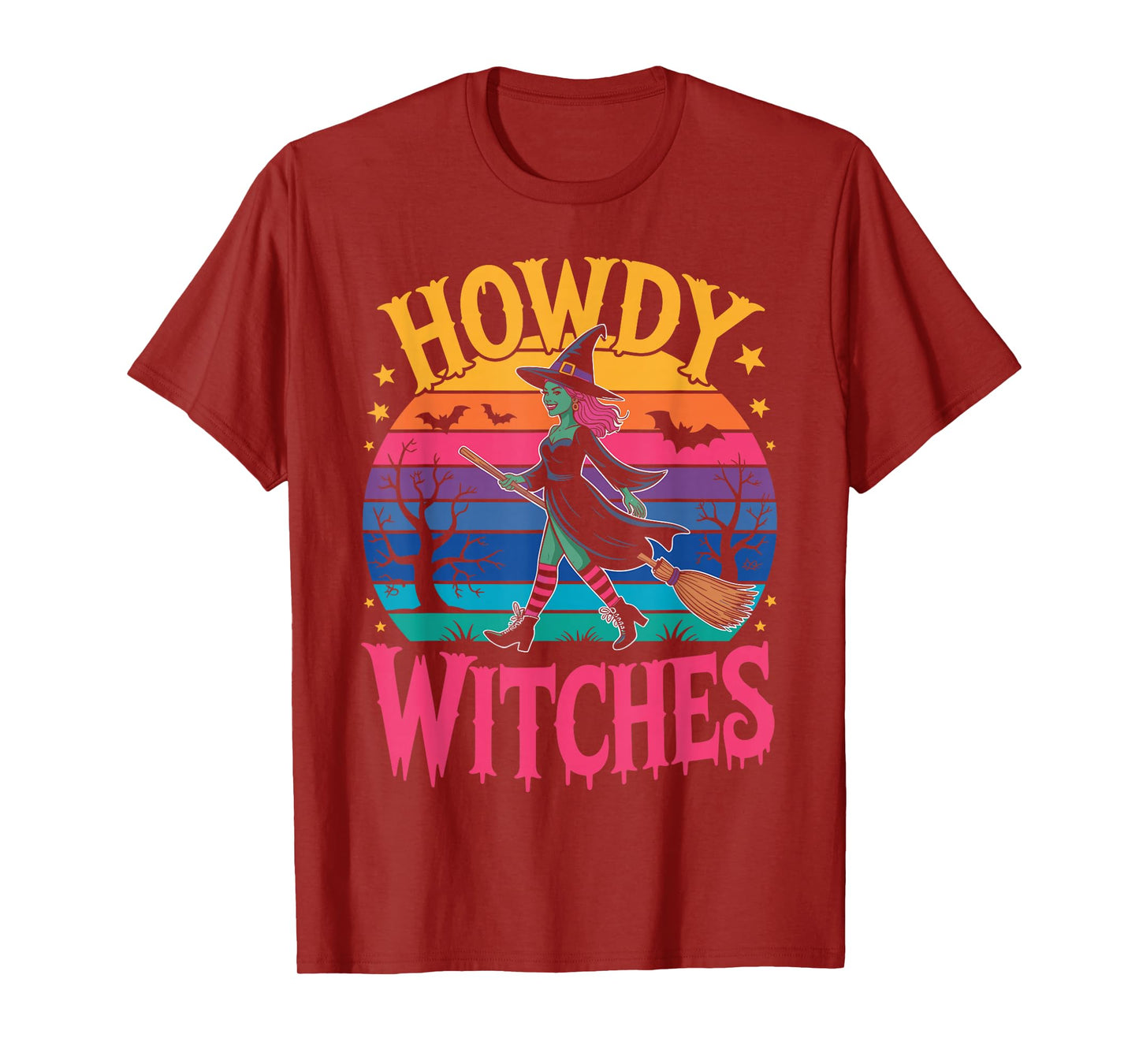Howdy Witches Witch Halloween Costume Spooky Season Womens T-Shirt
