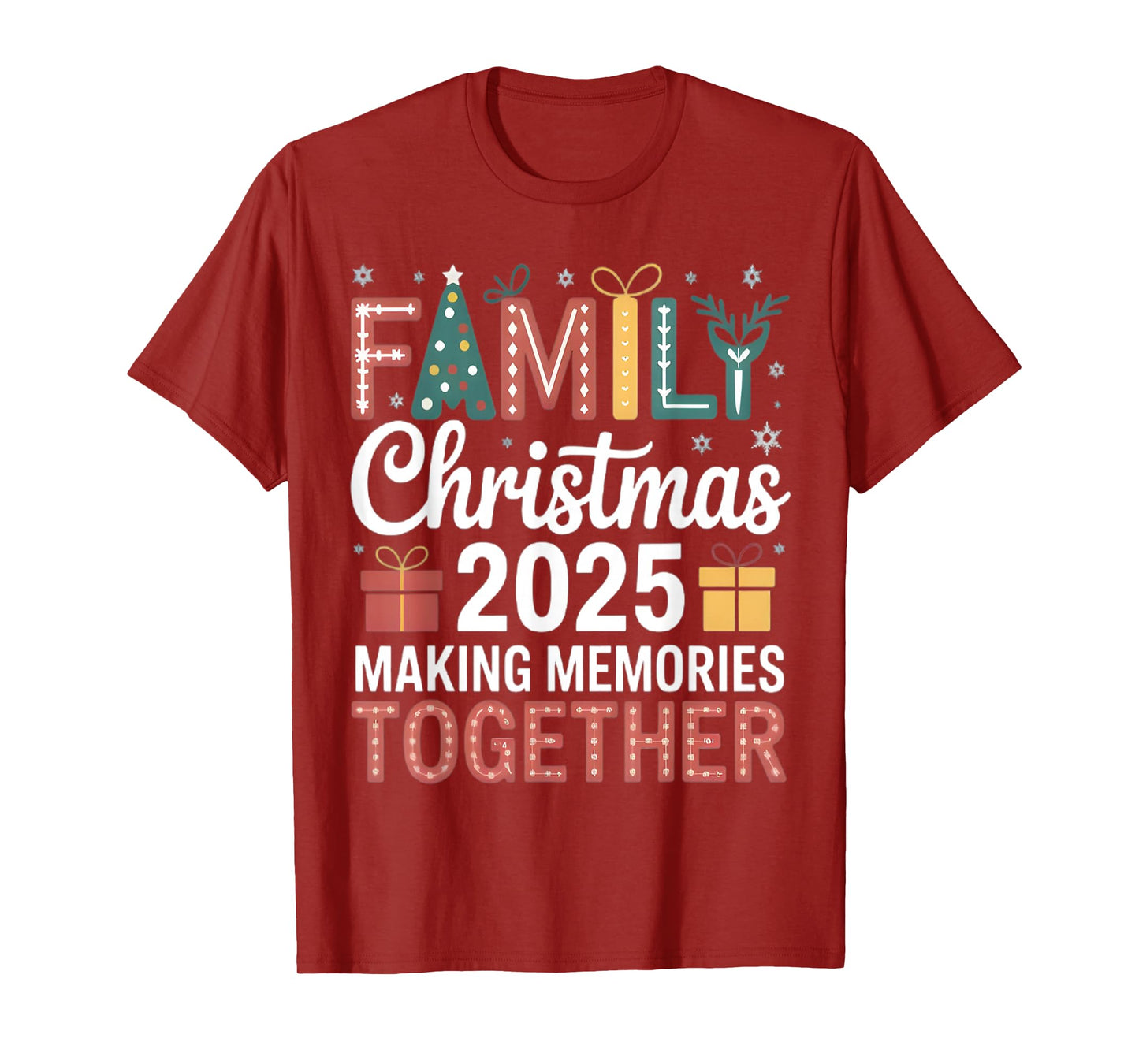 Family Christmas 2025 Matching Squad Santa Elf Funny Xmas T-Shirt