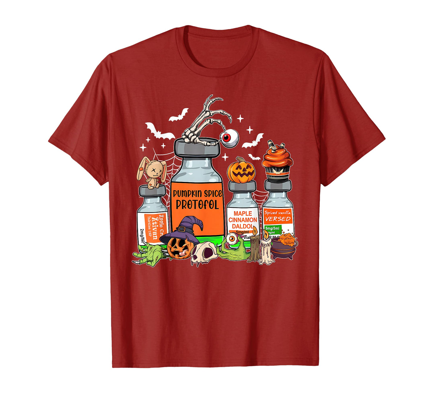 Nurse Halloween Pumpkin Spice Medical Vials Witches Nursing T-Shirt