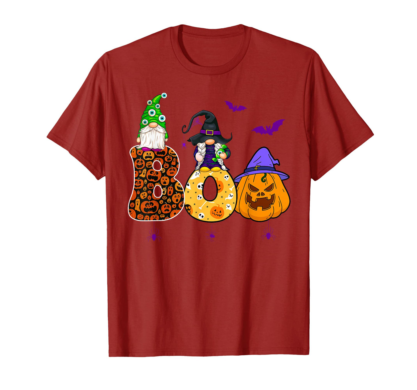 Funny Boo Witch Gnome Pumpkins Happy Halloween Costume T-Shirt