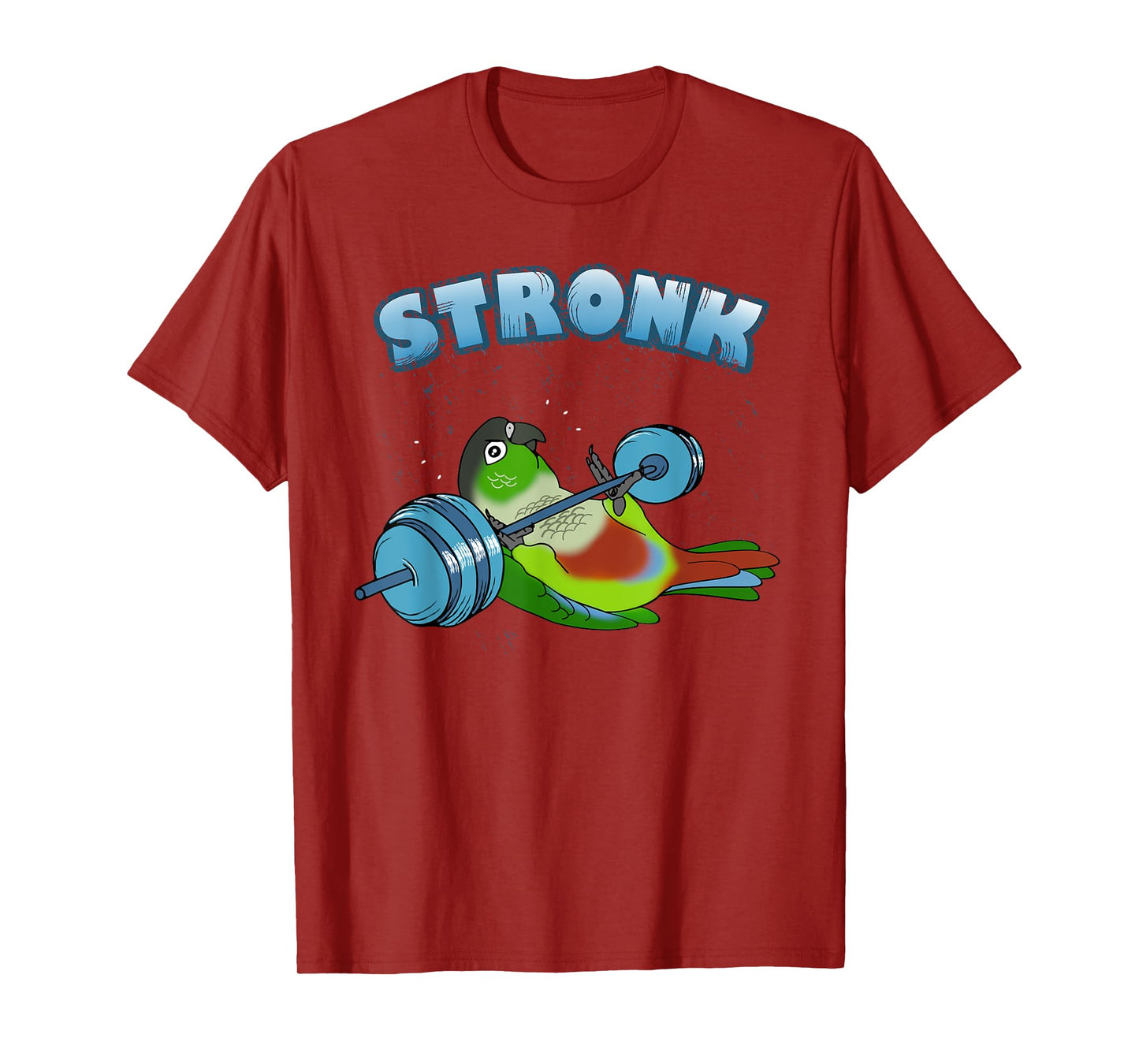 Stronk Conure fitness Parrot workout Conure Gym Birb memes T-Shirt