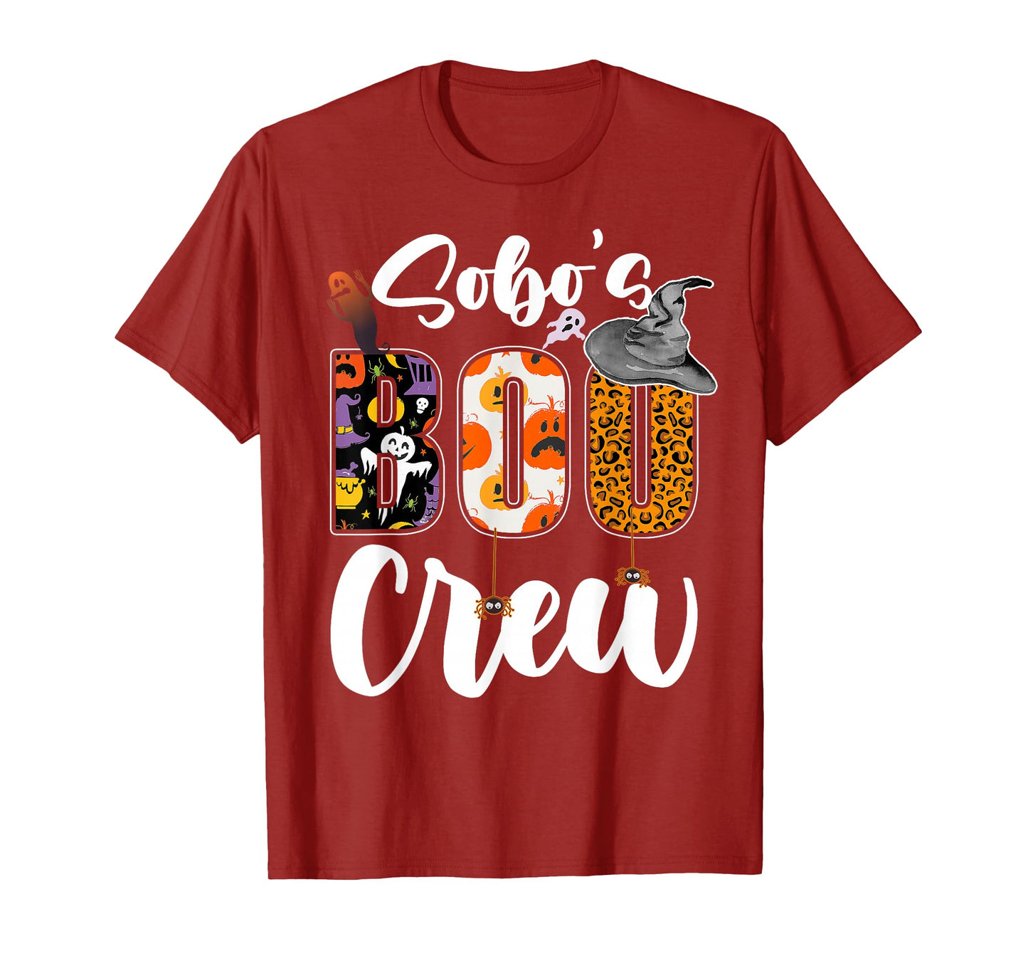 Sobo's Boo Crew Halloween Grandma Grandkids Matching T-Shirt