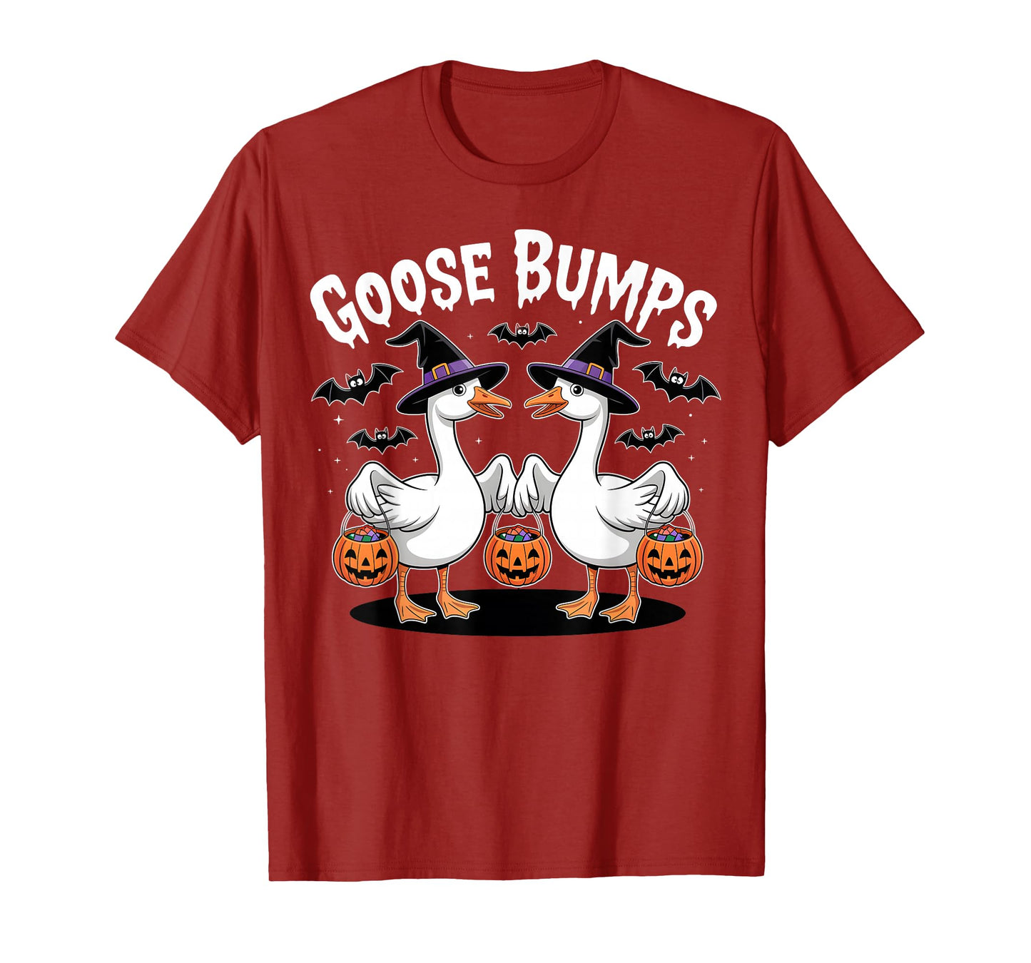 Goose Bumps Witch Goose Funny Halloween Candy Look T-Shirt