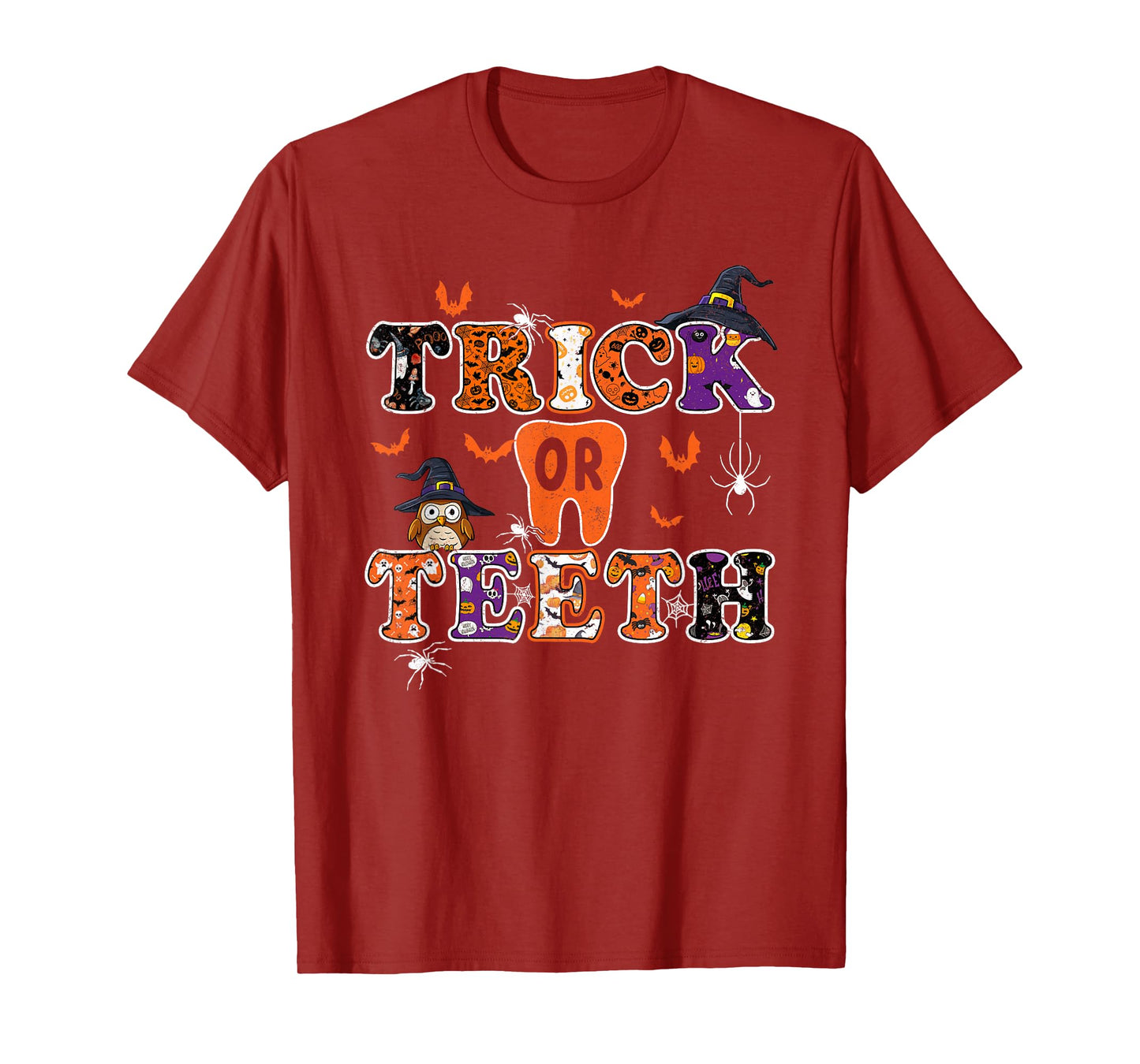 Trick Or Teeth Dental Squad Funny Halloween Dental Costume T-Shirt