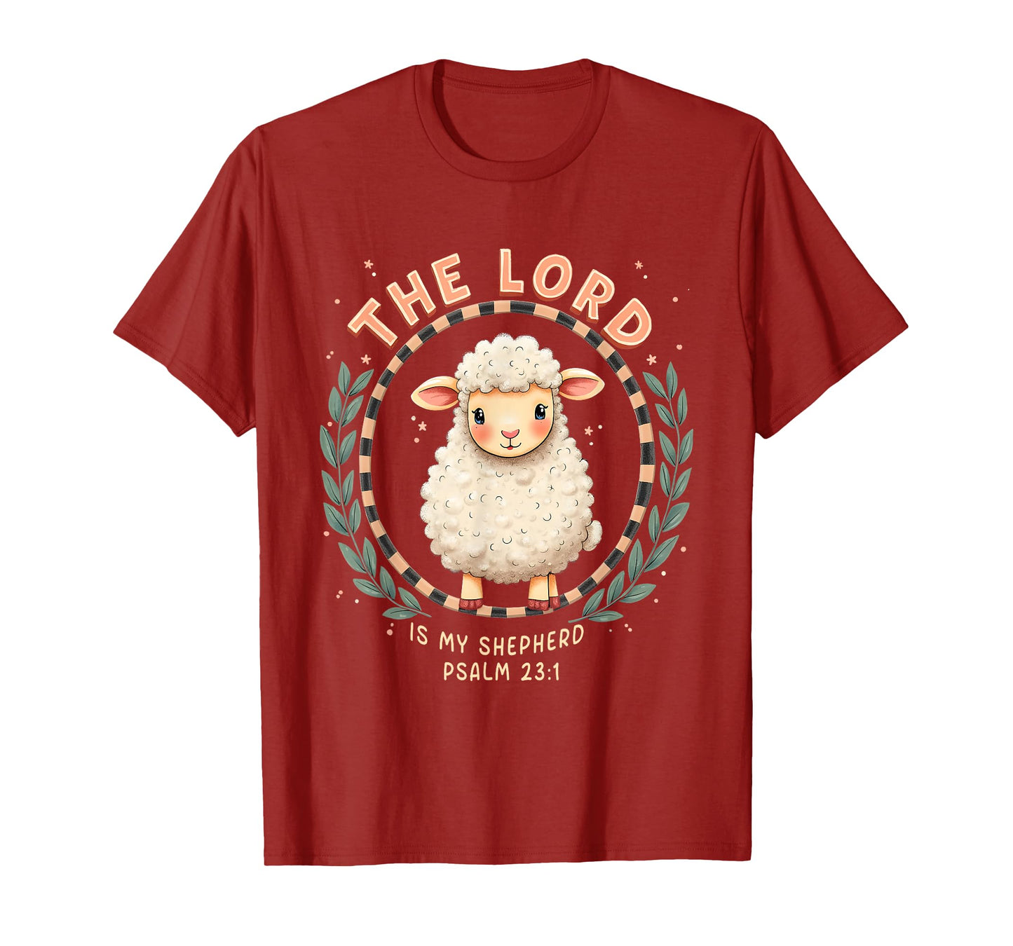 The Lord Is My Shepherd Cute Christian Psalm 23:1 Graphic T-Shirt