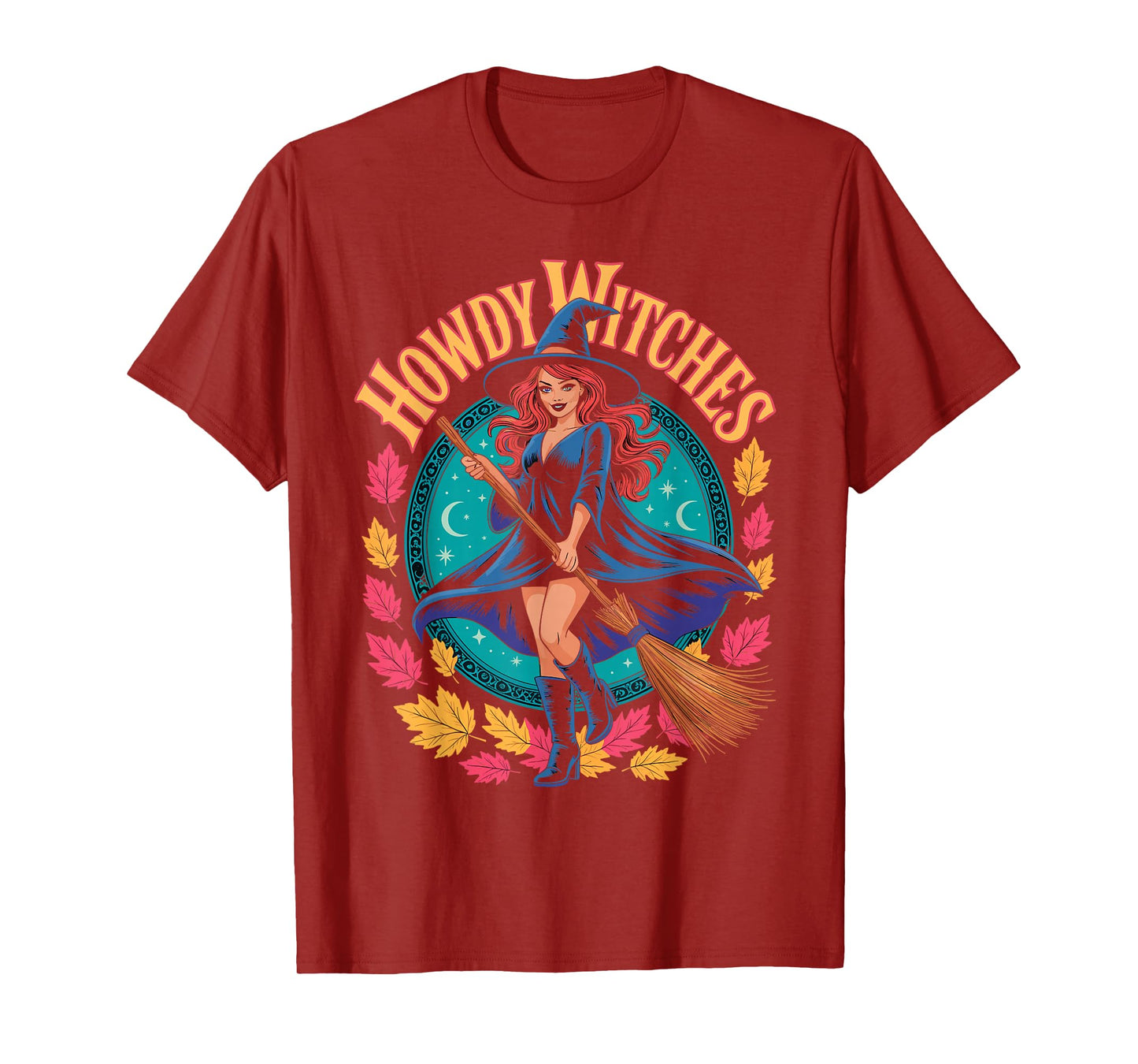 Howdy Witches Witch Halloween Costume Spooky Season Womens T-Shirt