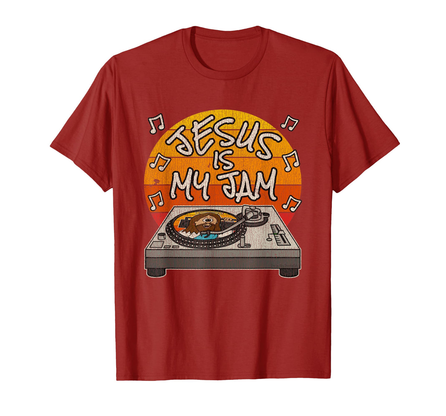 Vintage Jesus Is My Jam Christian DJ Church Musician T-Shirt