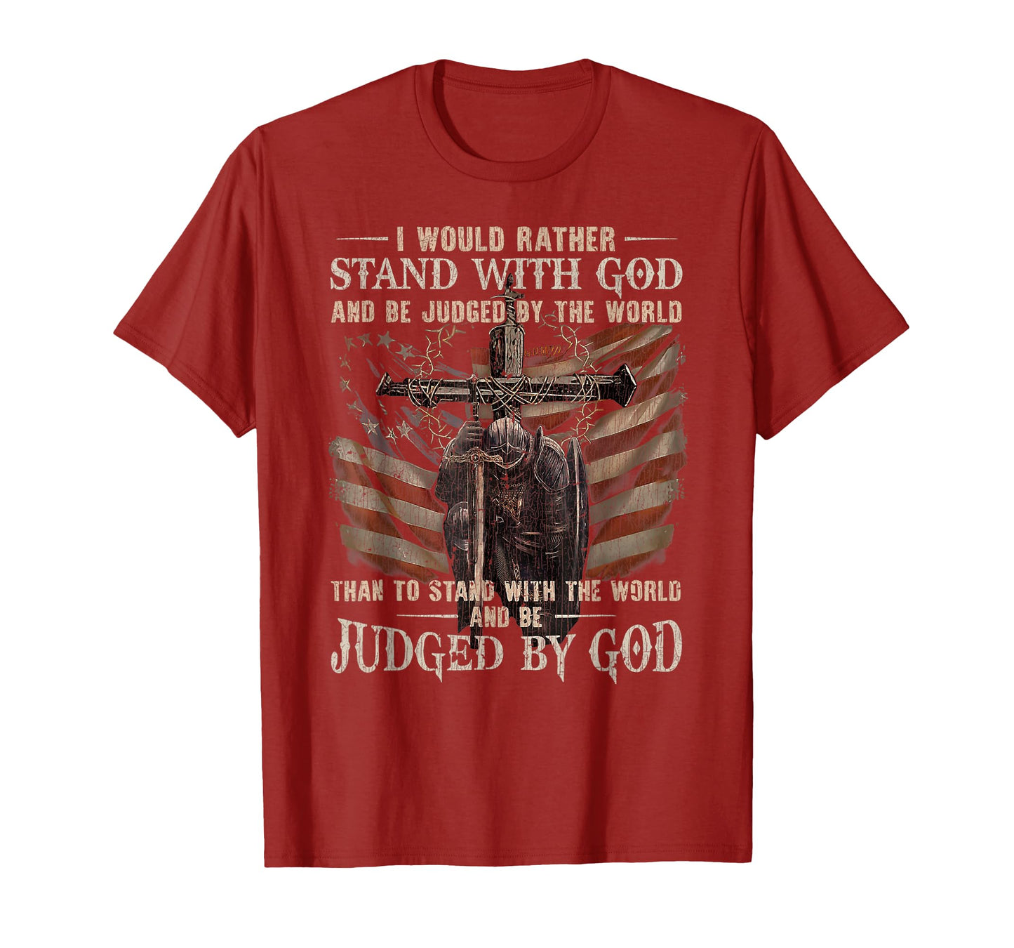 Vintage I Would Rather Stand With God And Be Judged By The W T-Shirt
