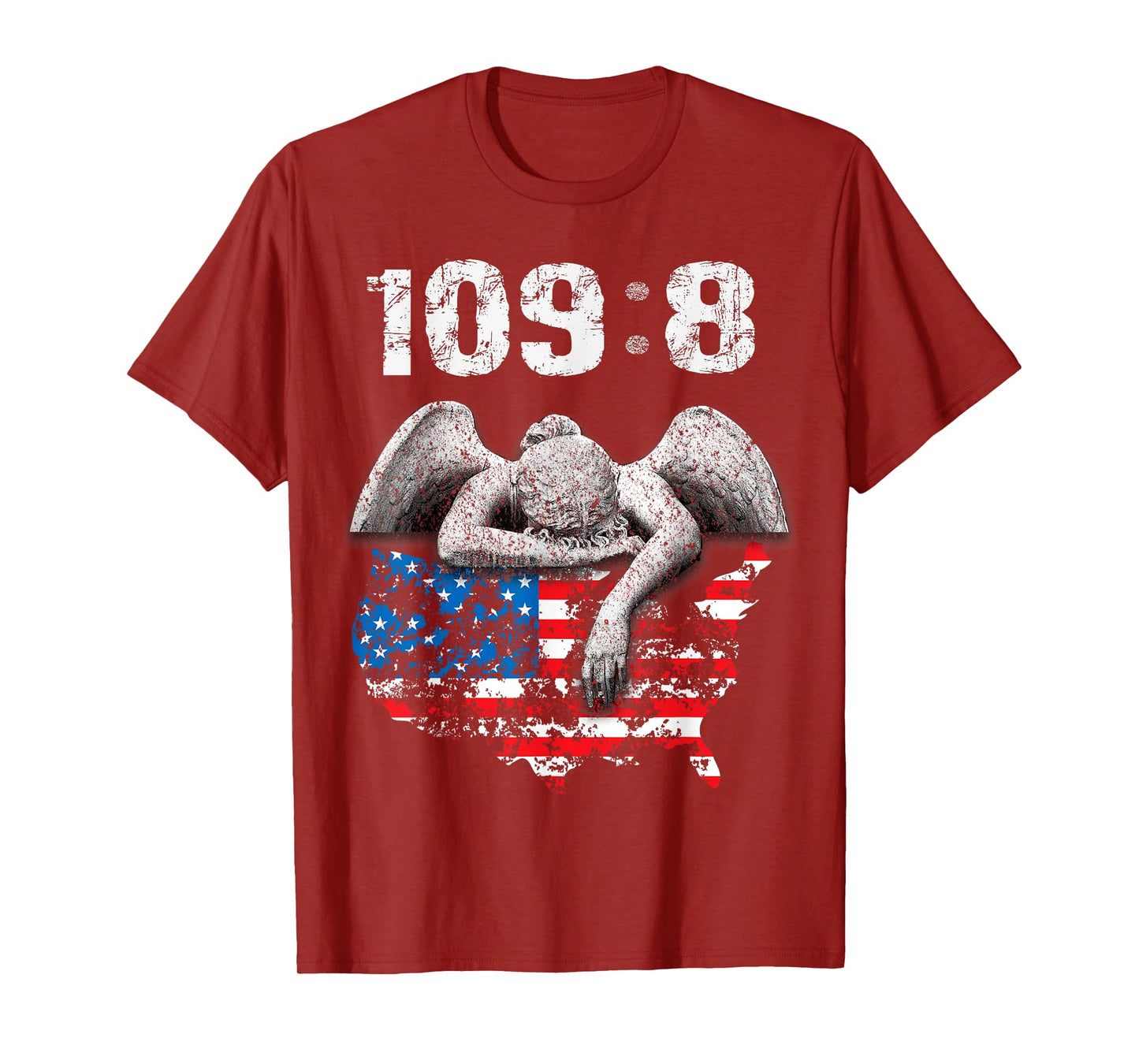 Psalm 109:8 KJV Bible Verse Tee Shirt NIV with Angel and USA