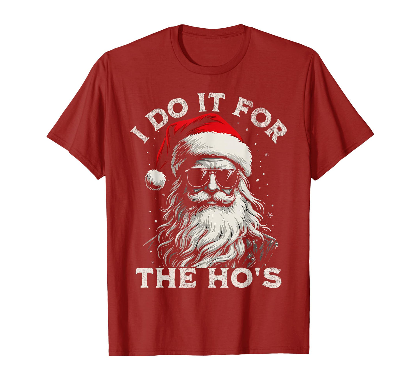 I Do It for The Ho's Funny Cool Santa Christmas Men Boys T-Shirt
