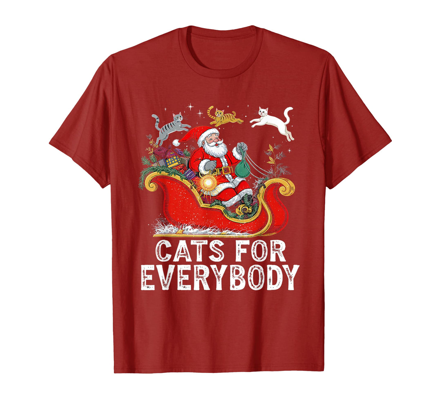 Cats for Everybody Santa's Purrfect Christmas T-Shirt