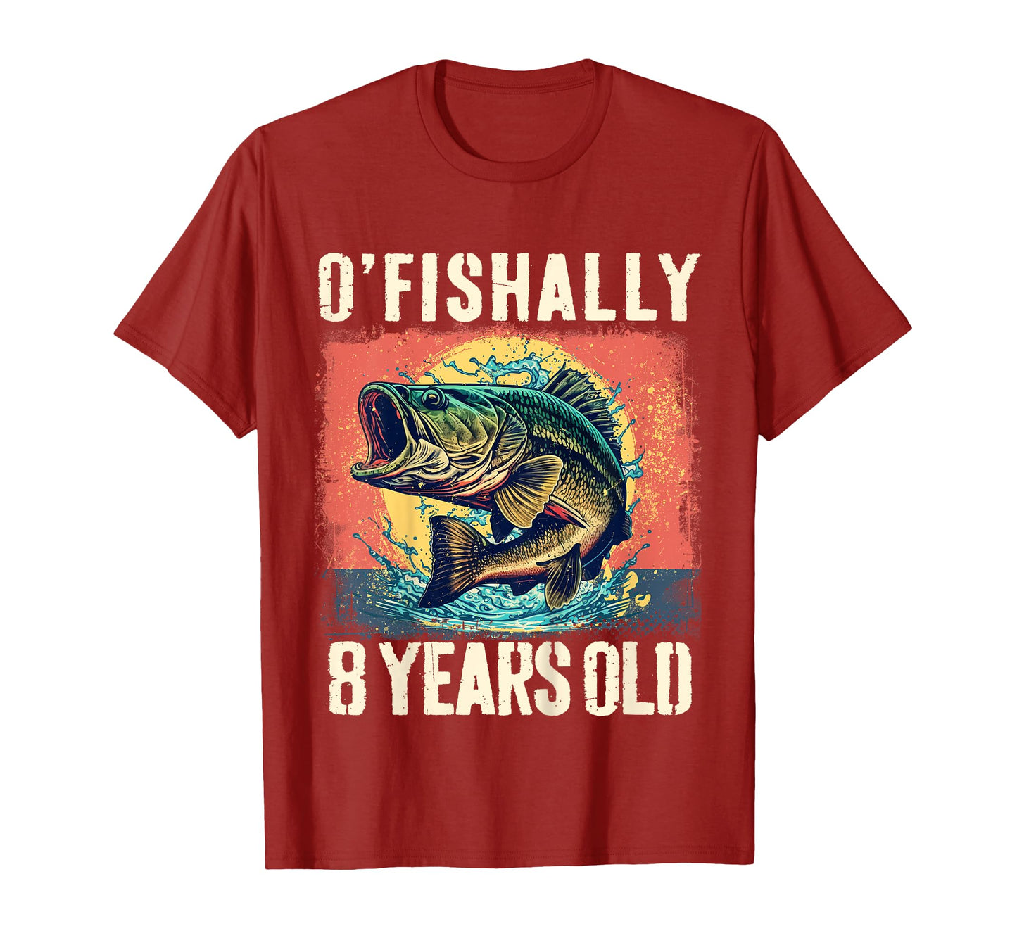 Ofishally 8 Years Old 2017 Fishing Fisherman 8th Birthday T-Shirt