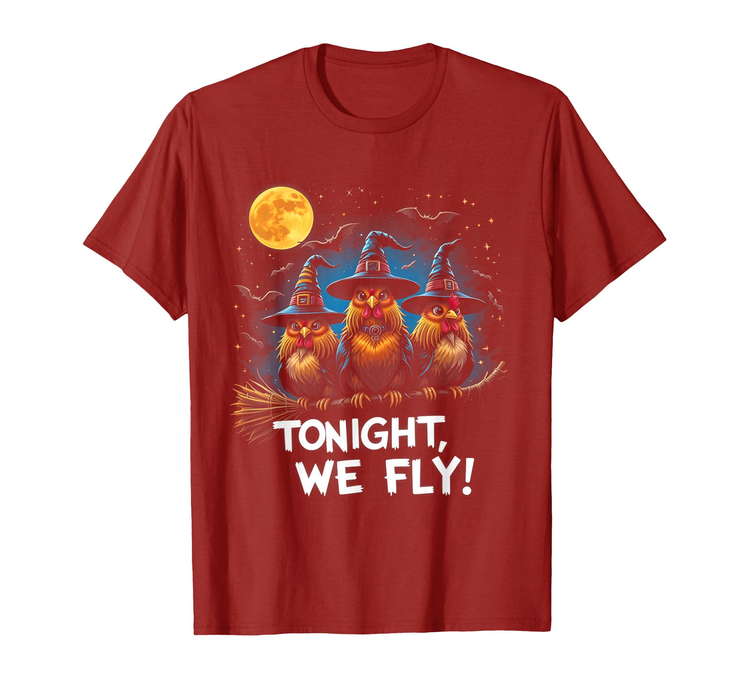 Tonight We Fly Chicken Halloween Funny Spooky Season T-Shirt