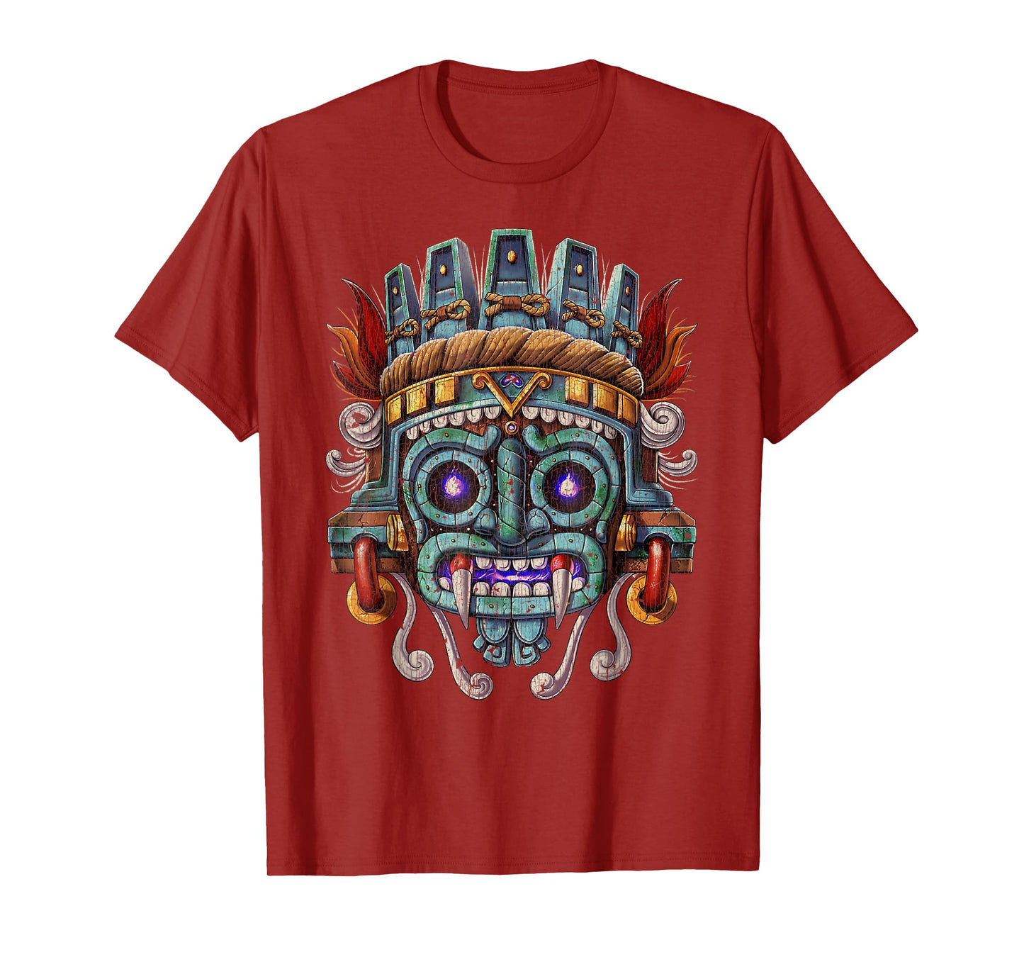Vintage Aztec God Tlaloc Mayan Mythology Deity Mexican copy T-Shirt