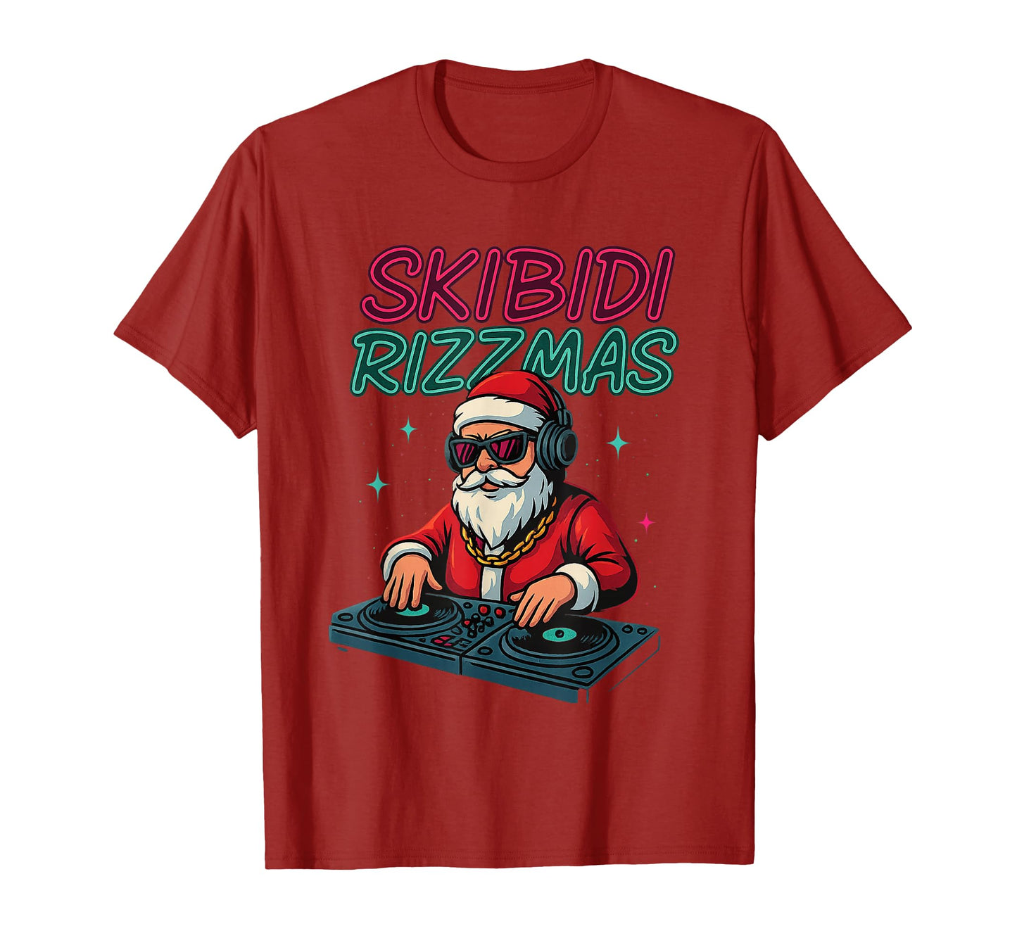 Funny Skibidi Rizzmas Santa Claus Christmas Humor T-Shirt