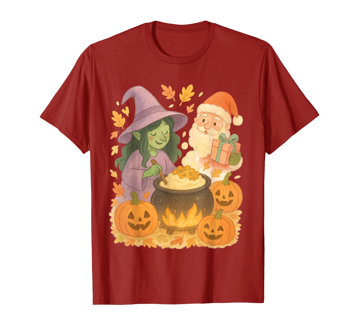 Whimsical Witch Gift for Halloween Thanksgiving Christmas T-Shirt